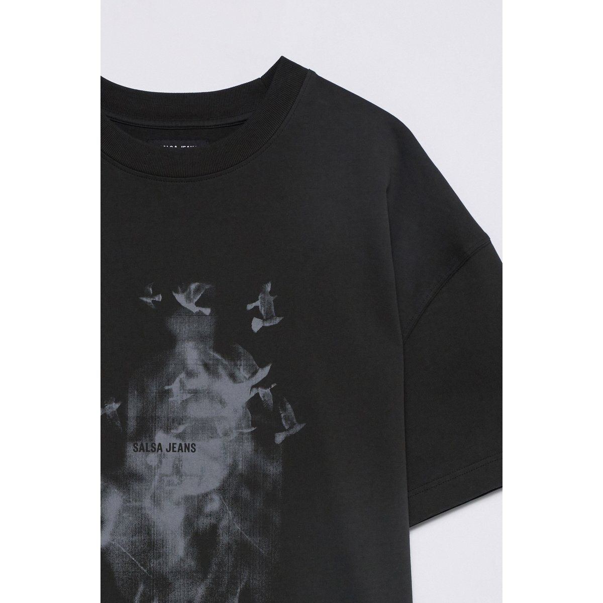 T-SHIRT IMPRIMÉ noir, SALSA JEANS
