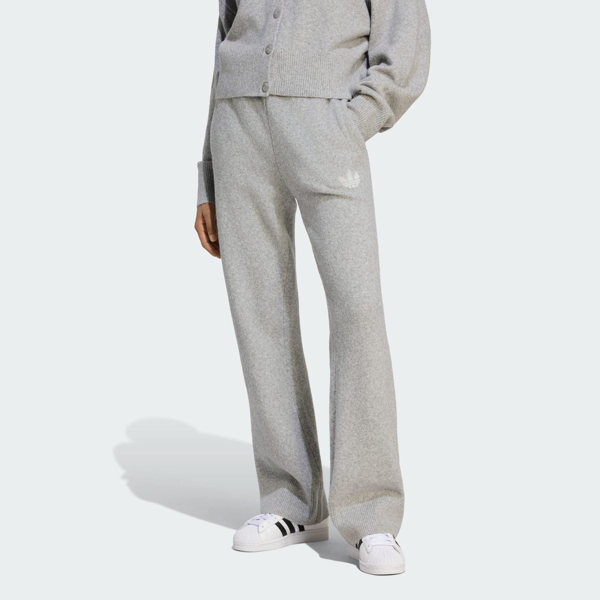 Pantalon En Maille Essentials Pantalon En Maille Essentials medium grey heather, adidas Originals