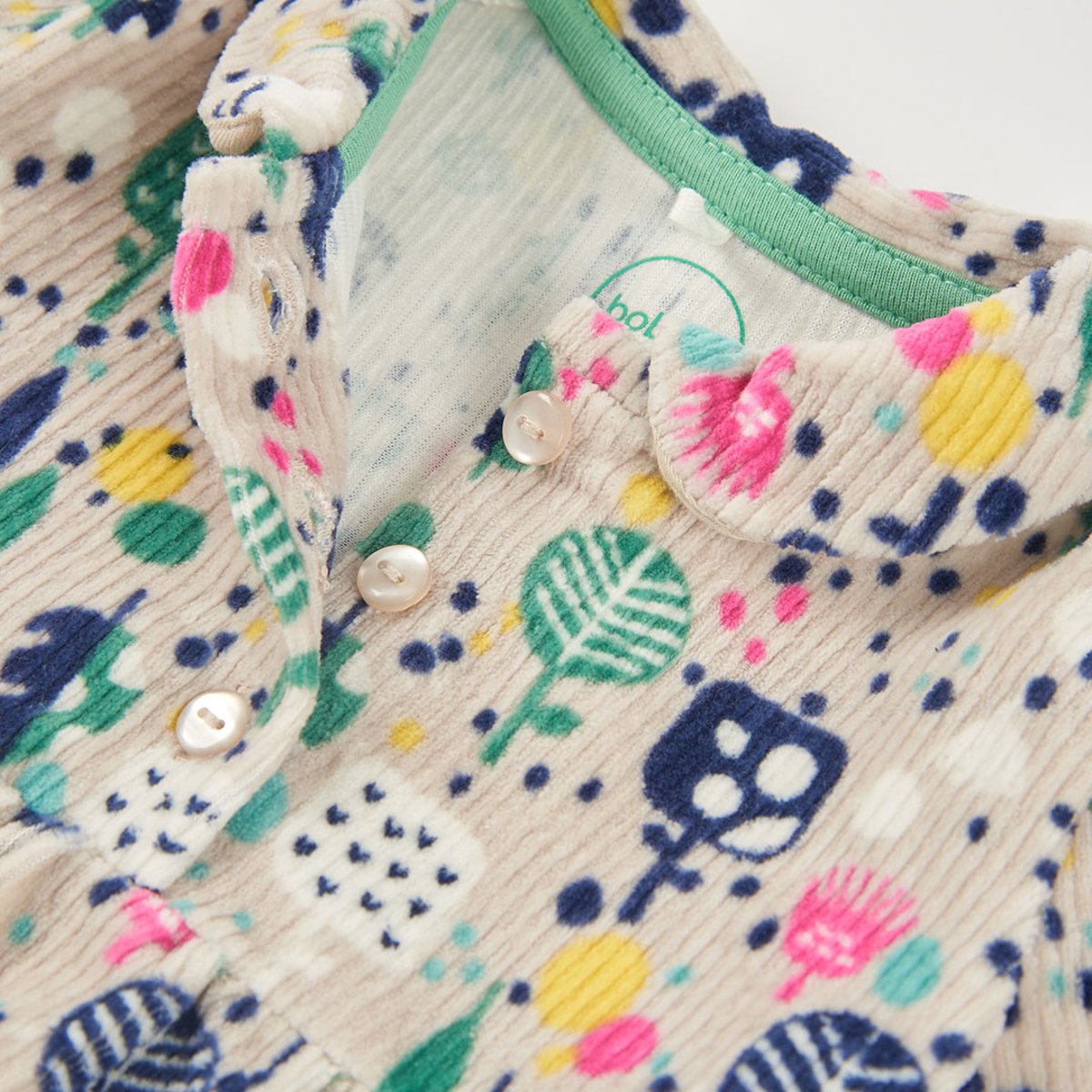 Robe bébé en maille imprimée arbres multicolore, BOBOLI