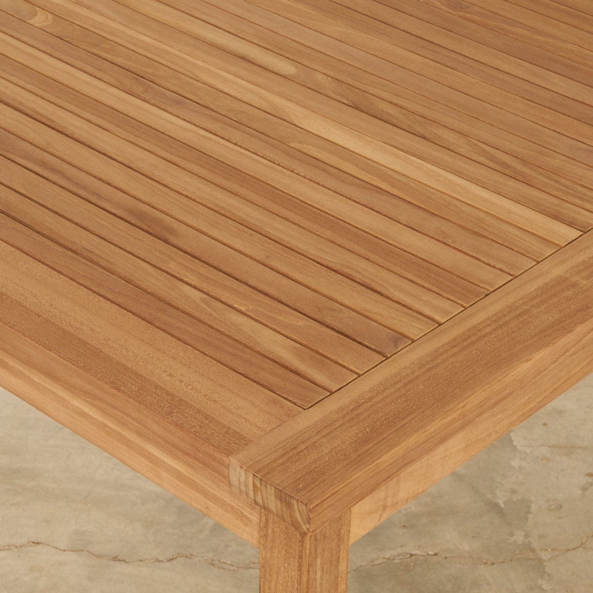 Ensemble table de jardin et 4 chaises pliantes en teck massif naturel, WANDA COLLECTION
