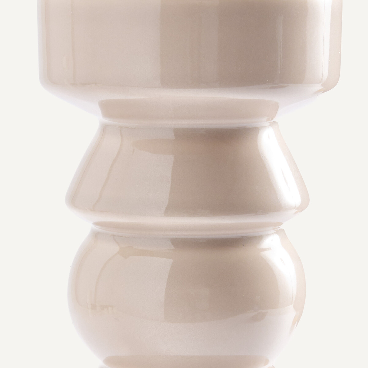 Cefalu glazed earthenware candle holder, height 35cm pinky beige, AM.PM
