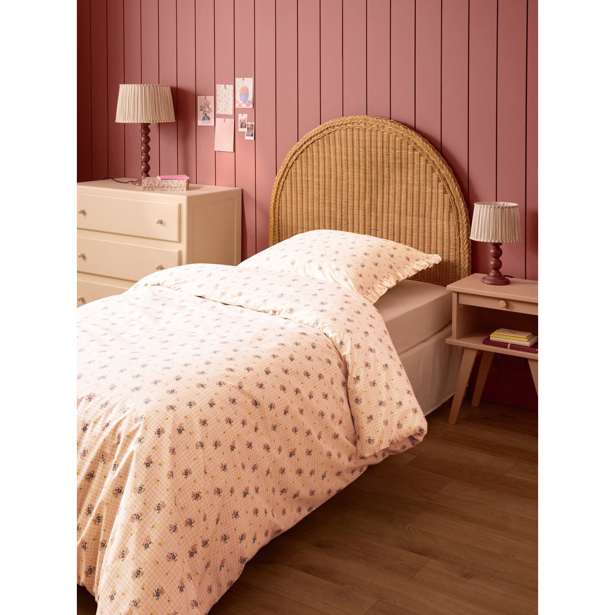 Housse de couette percale de coton "Lilou" imprimérime multico, CYRILLUS