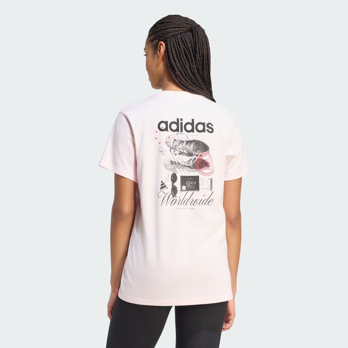 T-Shirt Graphique Travel Coupe Large distilled pink, ADIDAS SPORTSWEAR