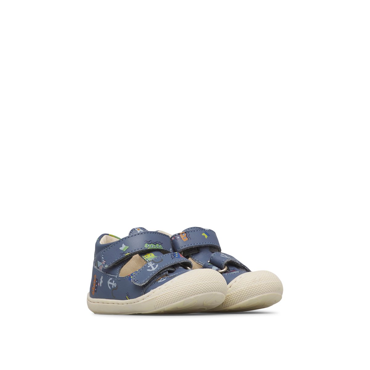 Sandales semi-fermées en cuir PUFFY céleste-, NATURINO