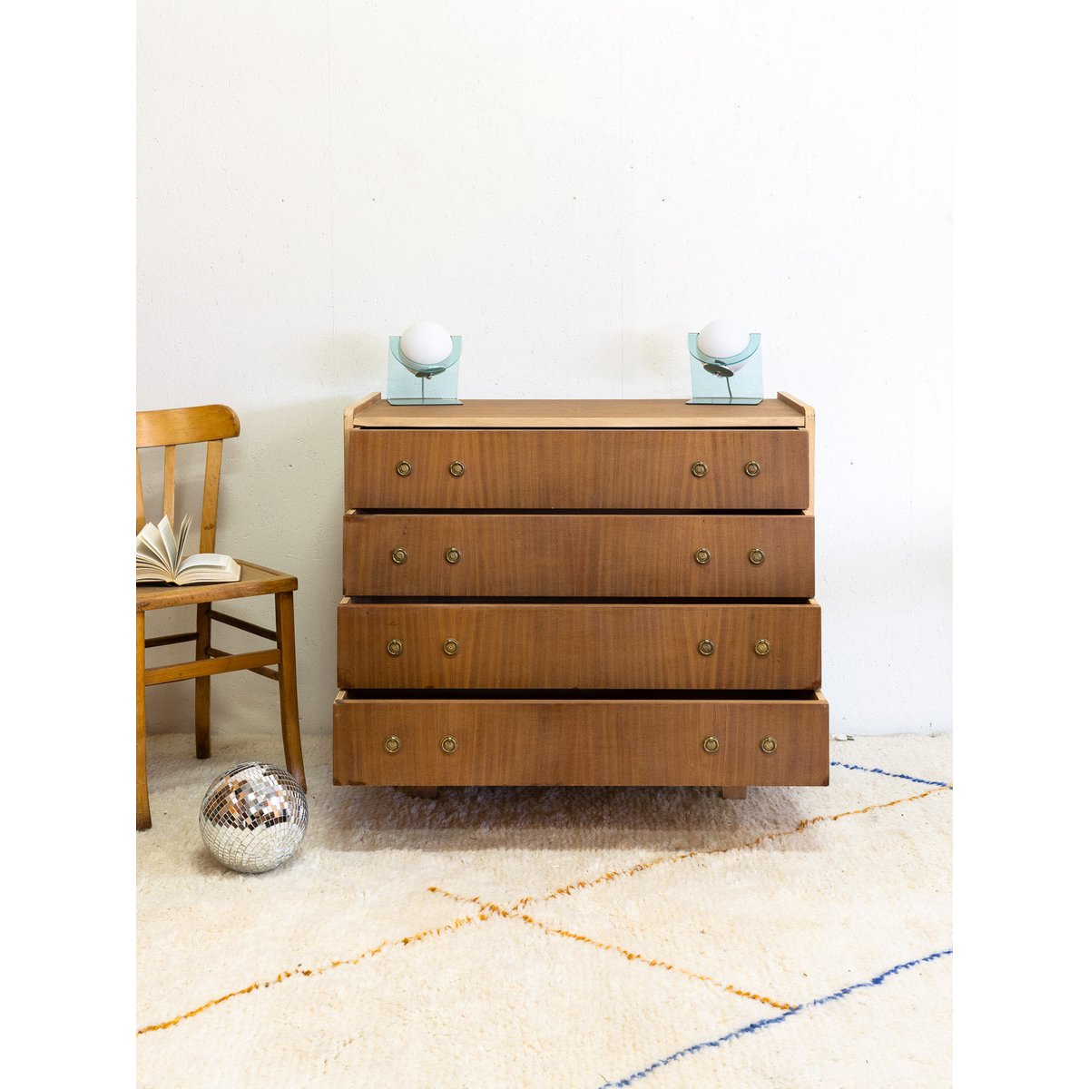 Commode en bois Garance N°211 - Bon état bois clair, DEBONGOUT