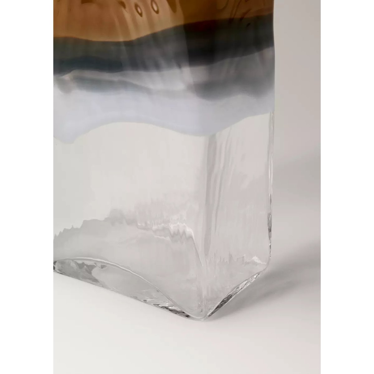 Vase en cristal 100 % semi-transparent ocre, MANGO HOME