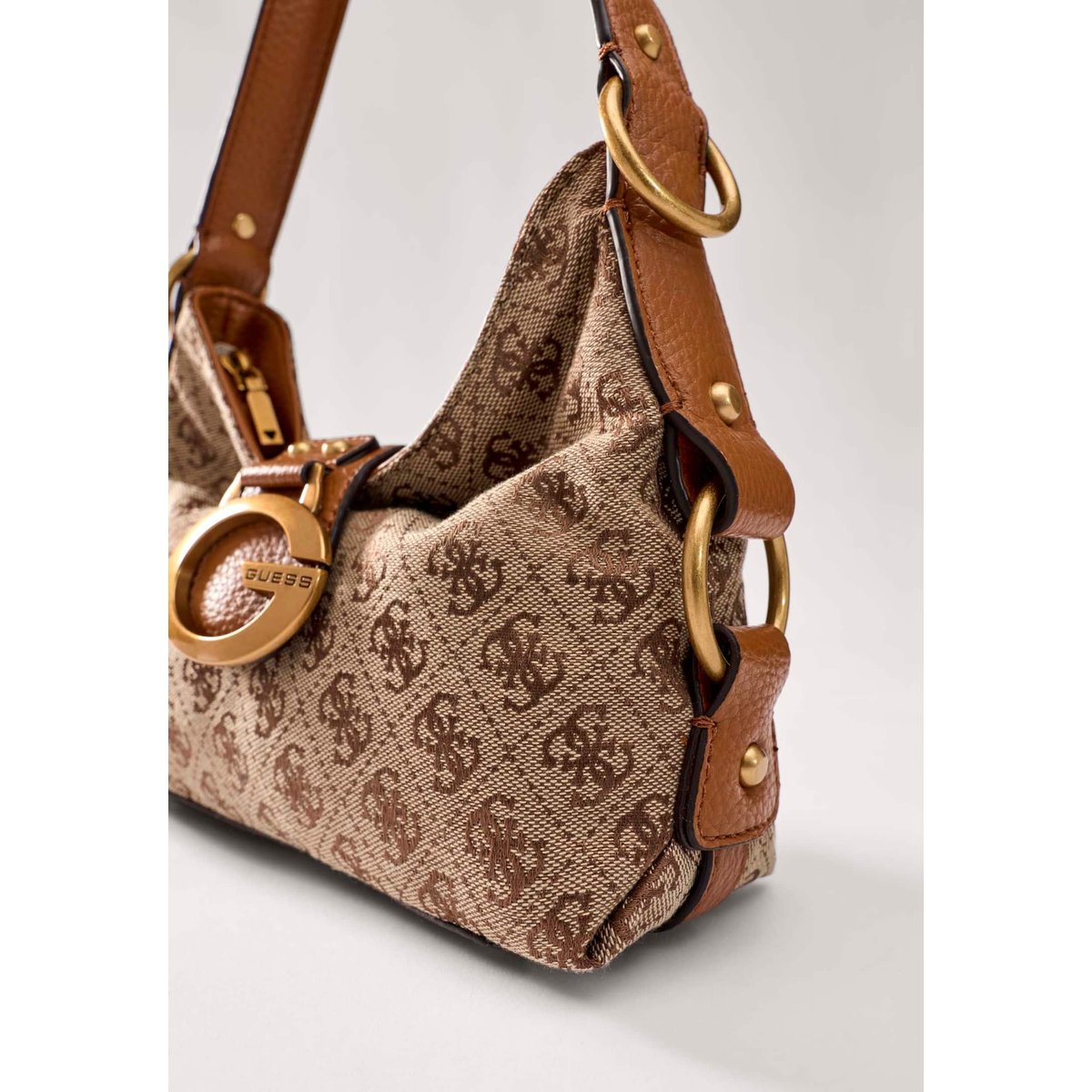 Sac Mini Épaule Camden beige multi, GUESS