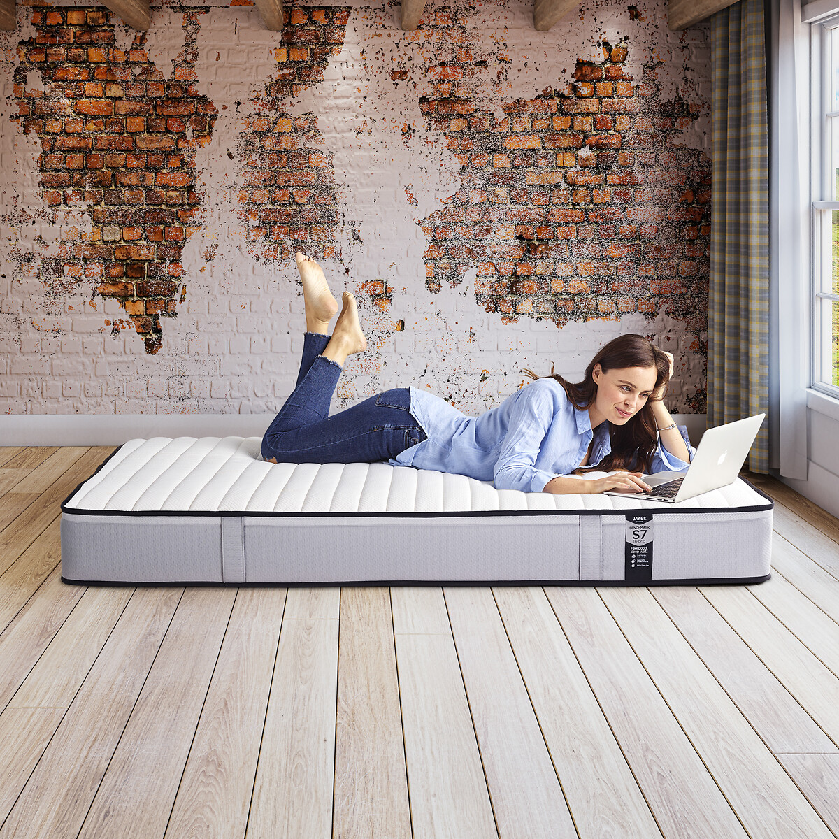 Jay-Be® Benchmark S7 Tri-brid Eco-Friendly Mattress grey, JAY-BE