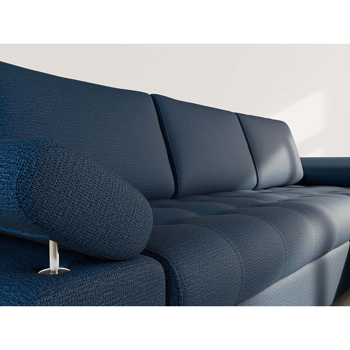 Canapé d'Angle Convertible 4 places - BIANCA bleu marine, BEST MOBILIER