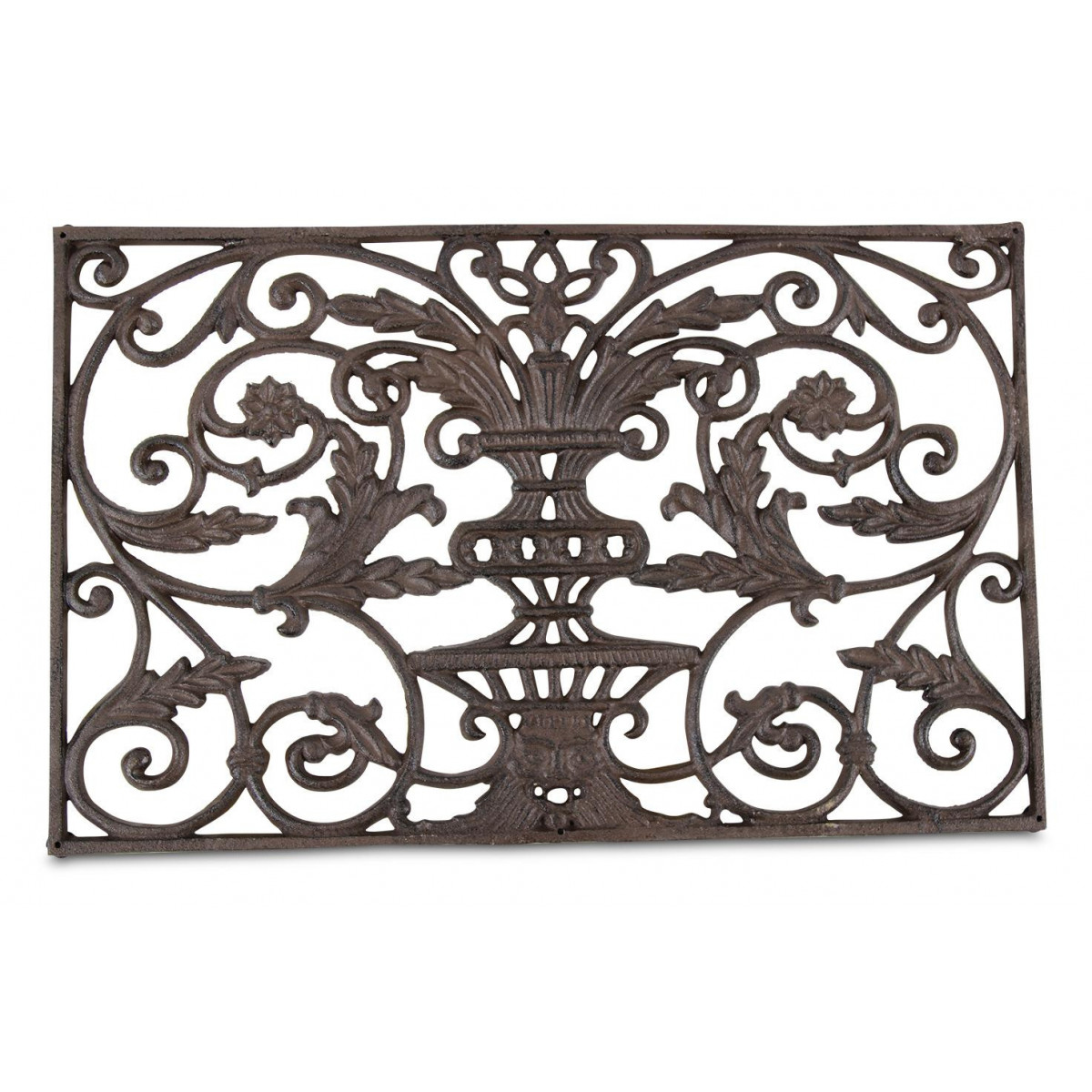 Paillasson rectangulaire fonte marron, DECORATION D’AUTREFOIS