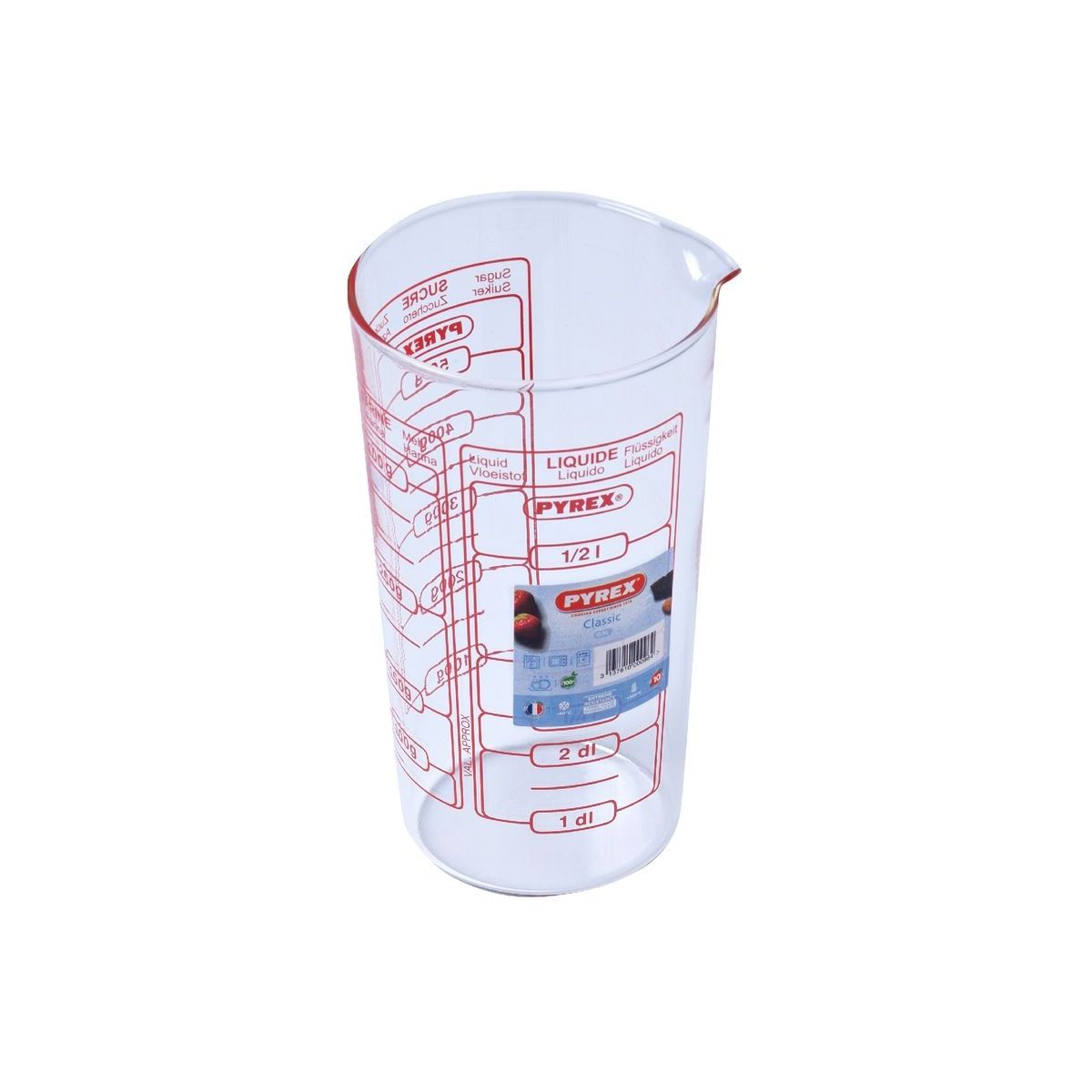 Verre doseur verre mesureur 0.5L transparent, PYREX