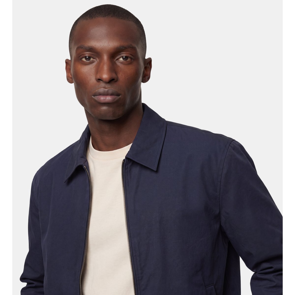 Blouson tack coton déperlant bleu marine, GALERIES LAFAYETTE
