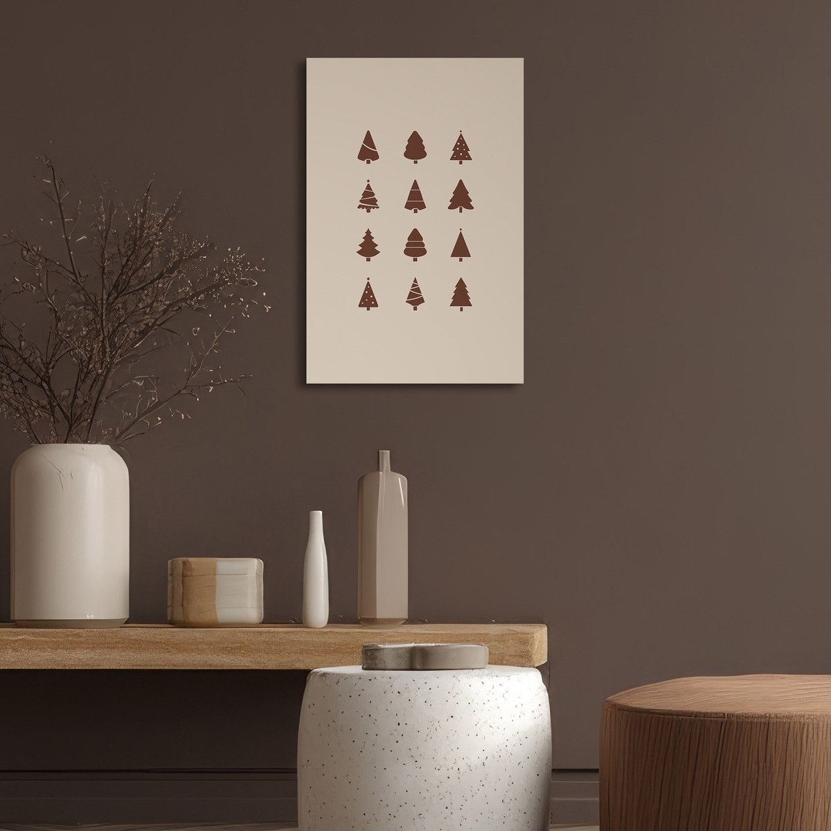 Tableau sur toile Sapins 30x45 cm tableaux sur toile-, CEANOTHE