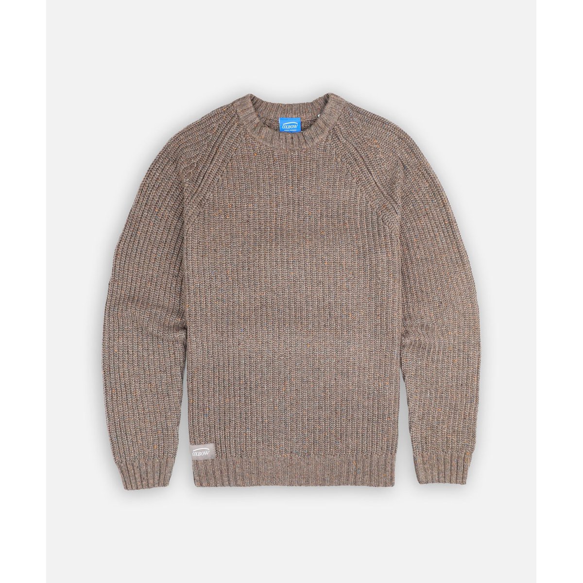 Pull col rond raglan DRIZZLE pebble heather, OXBOW