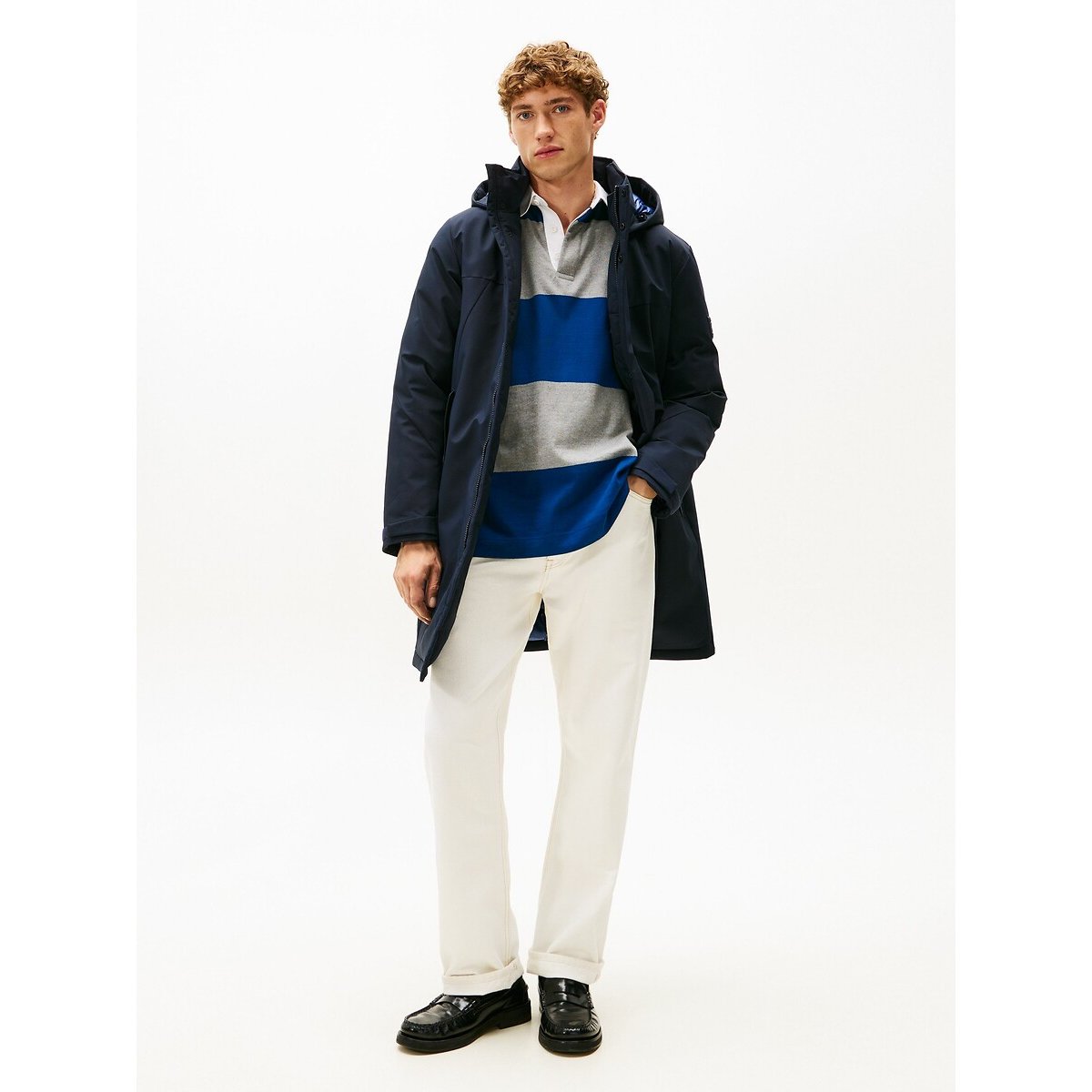 Technische jas met kap marineblauw, TOMMY HILFIGER