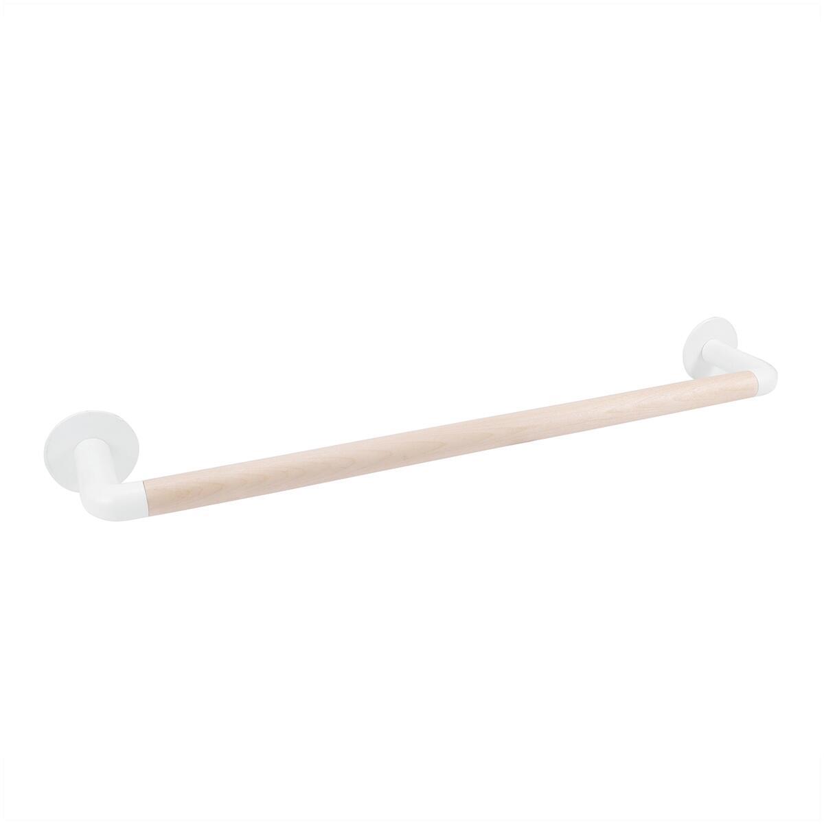 Porte-serviette 1 barre en bois, SCANDI blanc, SENSEA
