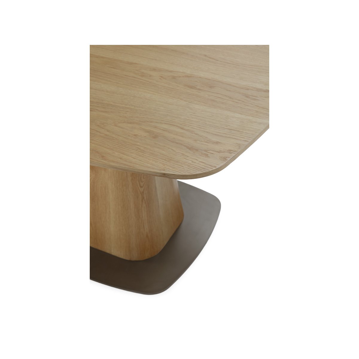 Table à manger carrée NOA 120 cm placage chêne chêne, BOBOCHIC