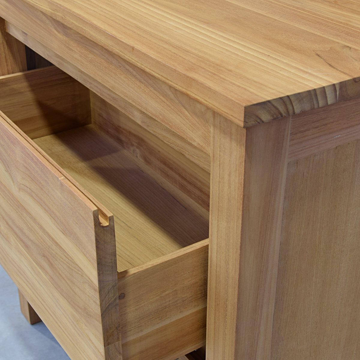Meuble sous vasque en teck massif 80 cm - VAREDO naturel, WILDWATER