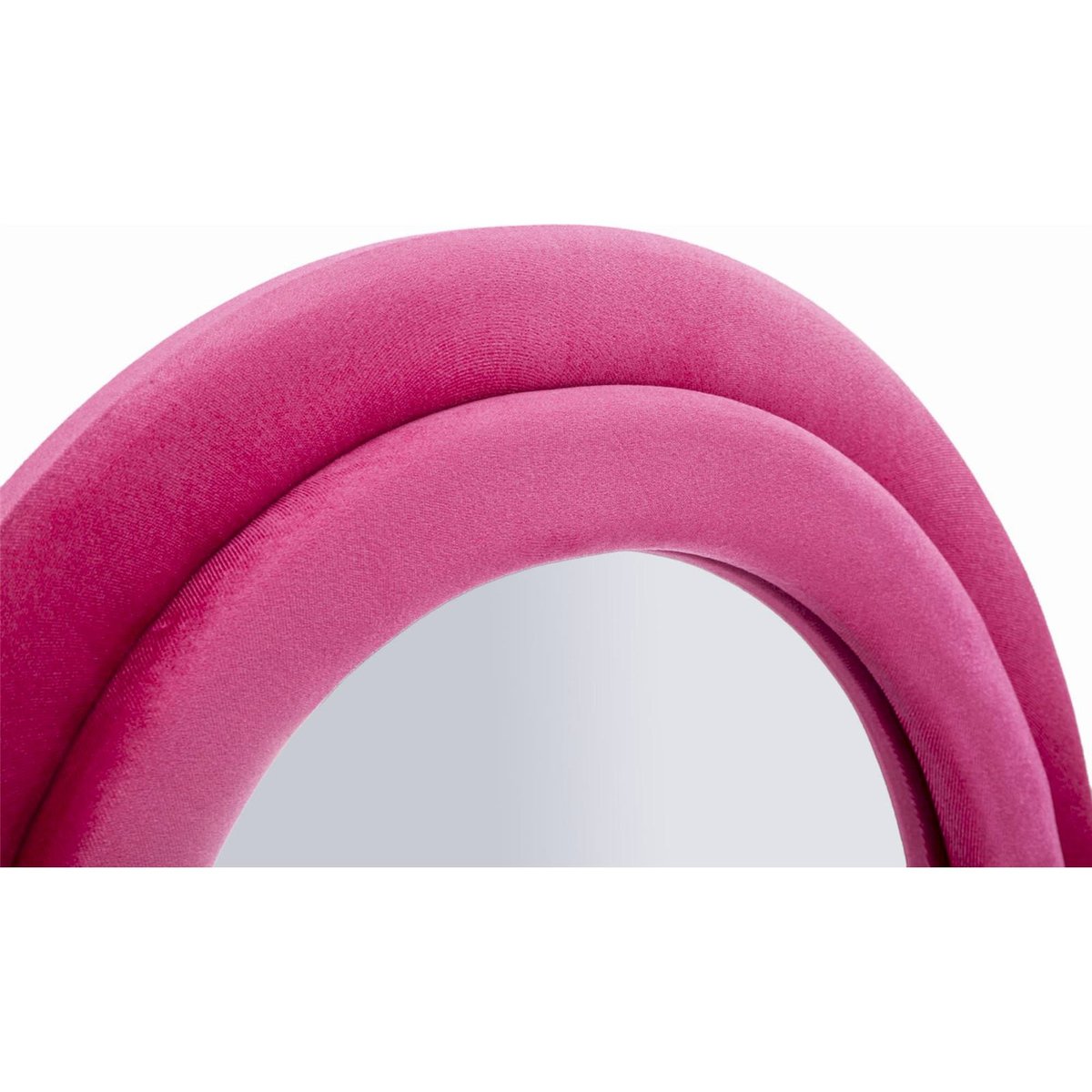 Miroir mural ondulé cadre en velours GLAM fuchsia, RECOLLECTION