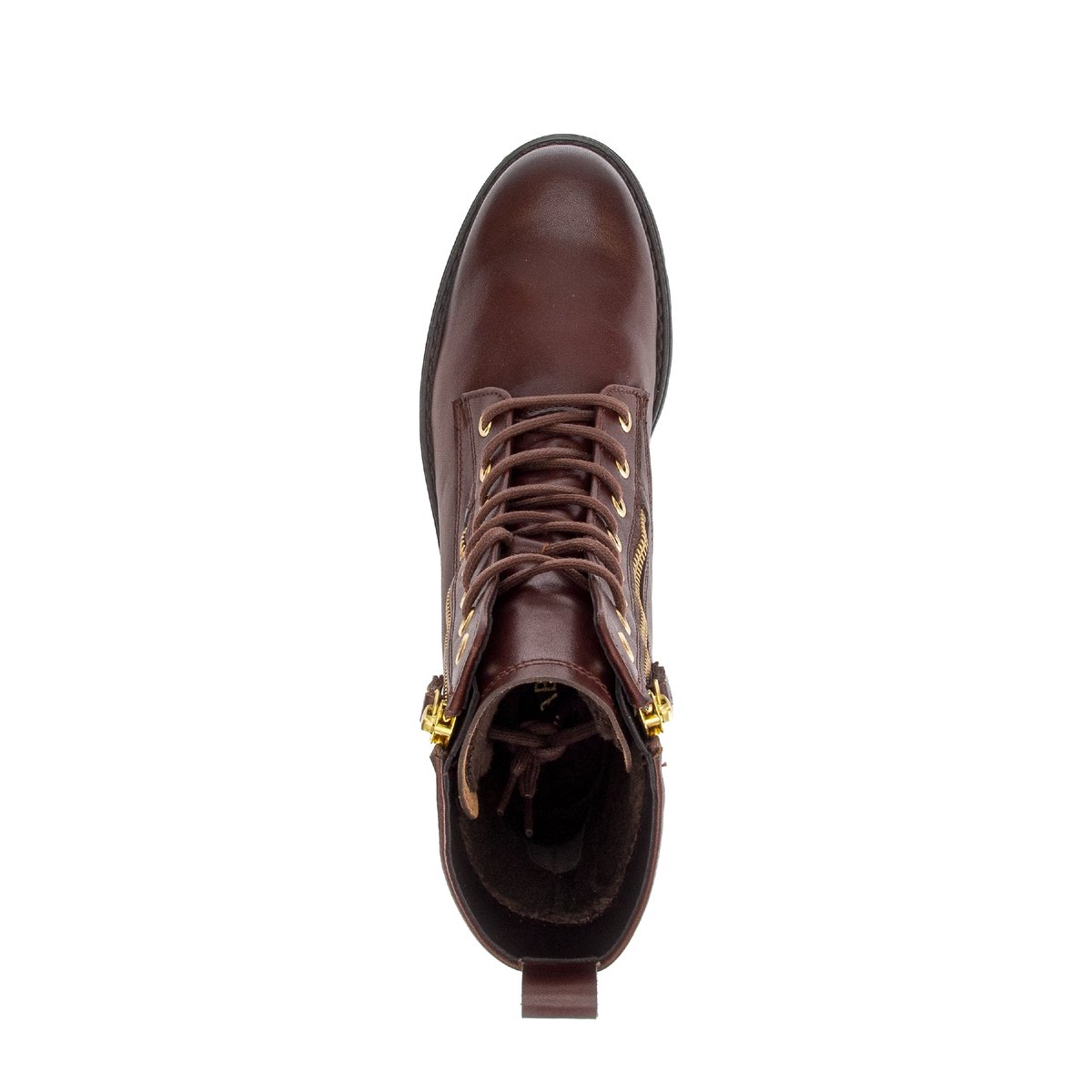 Bottines en cuir lisse à talon décroché cognac, GABOR