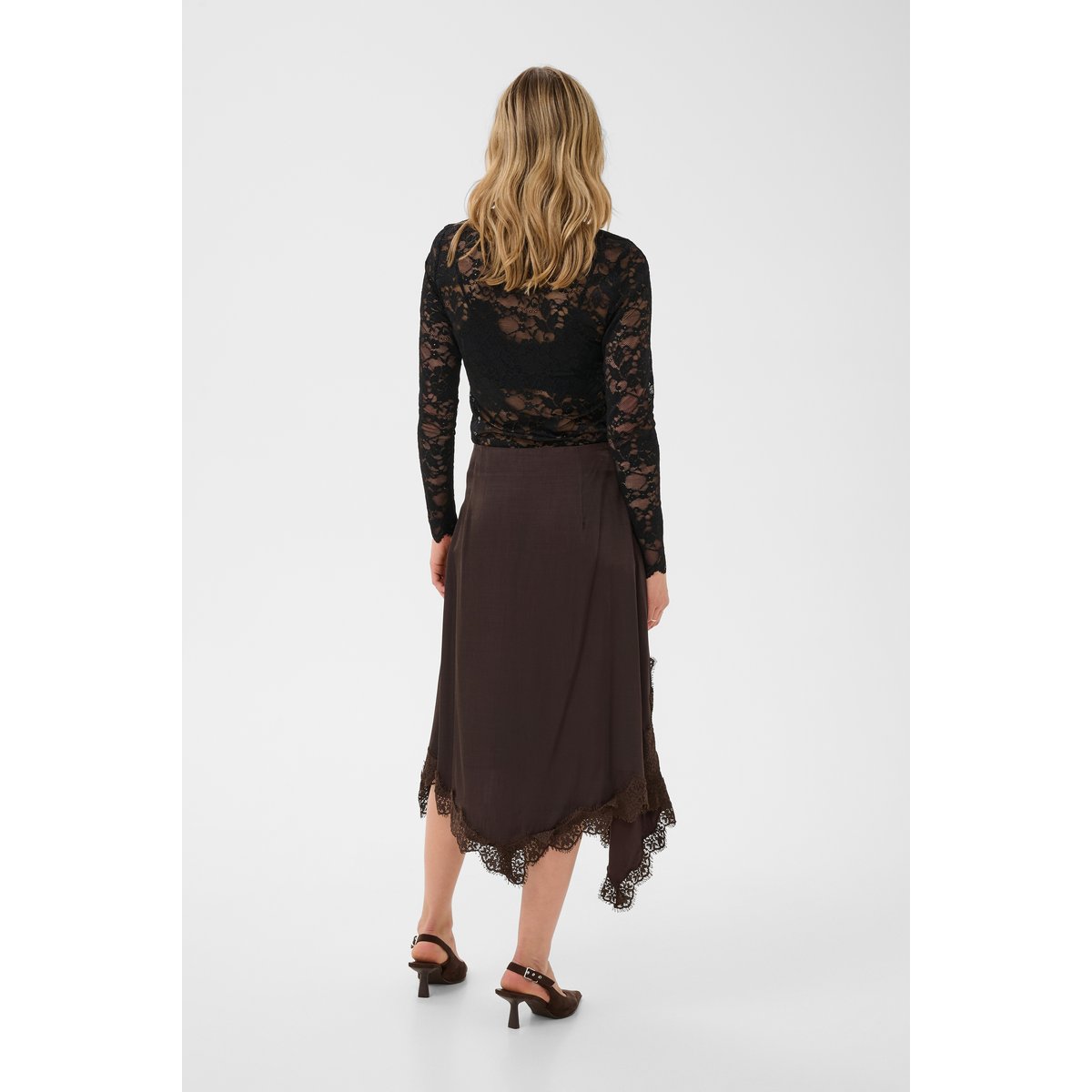 Jupe casual marron java, CREAM