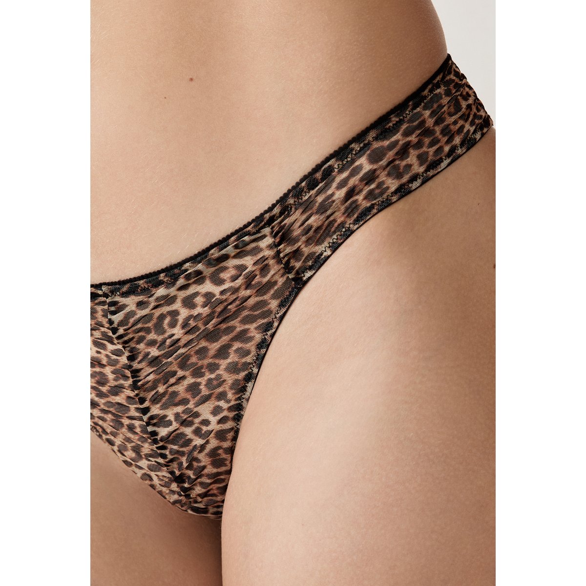 Tanga en tulle SYMBIOSE marron, ETAM