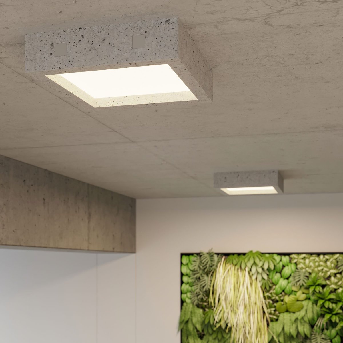 Plafonnier Béton Gris LED 1 Riza gris, EDEN