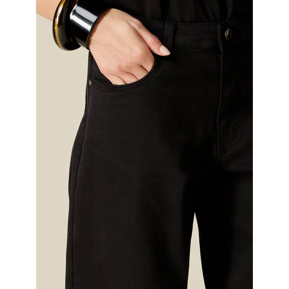 Pantalon barrel noir, OLTRE