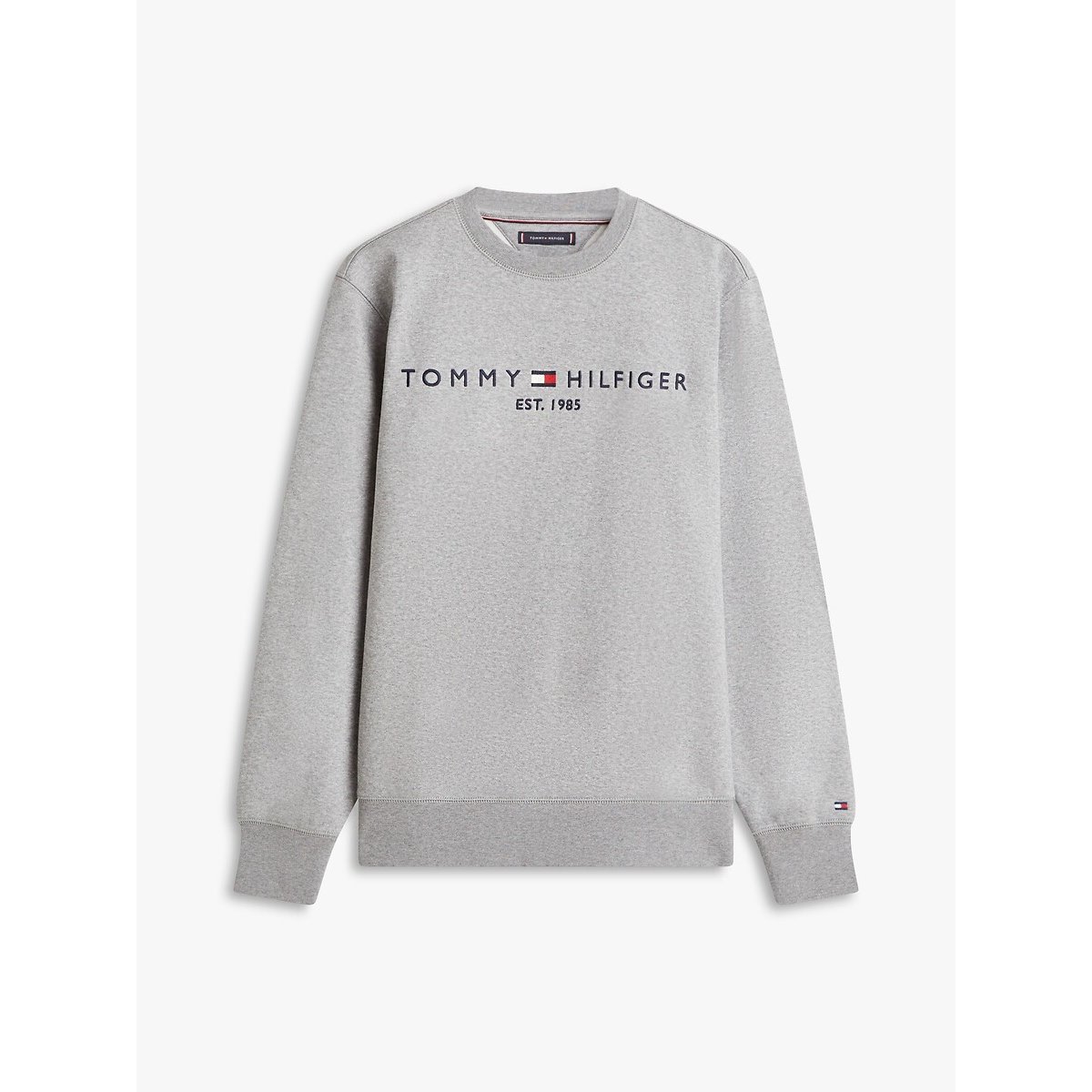 Sweat en molleton Flex à logo brodé gris, TOMMY HILFIGER