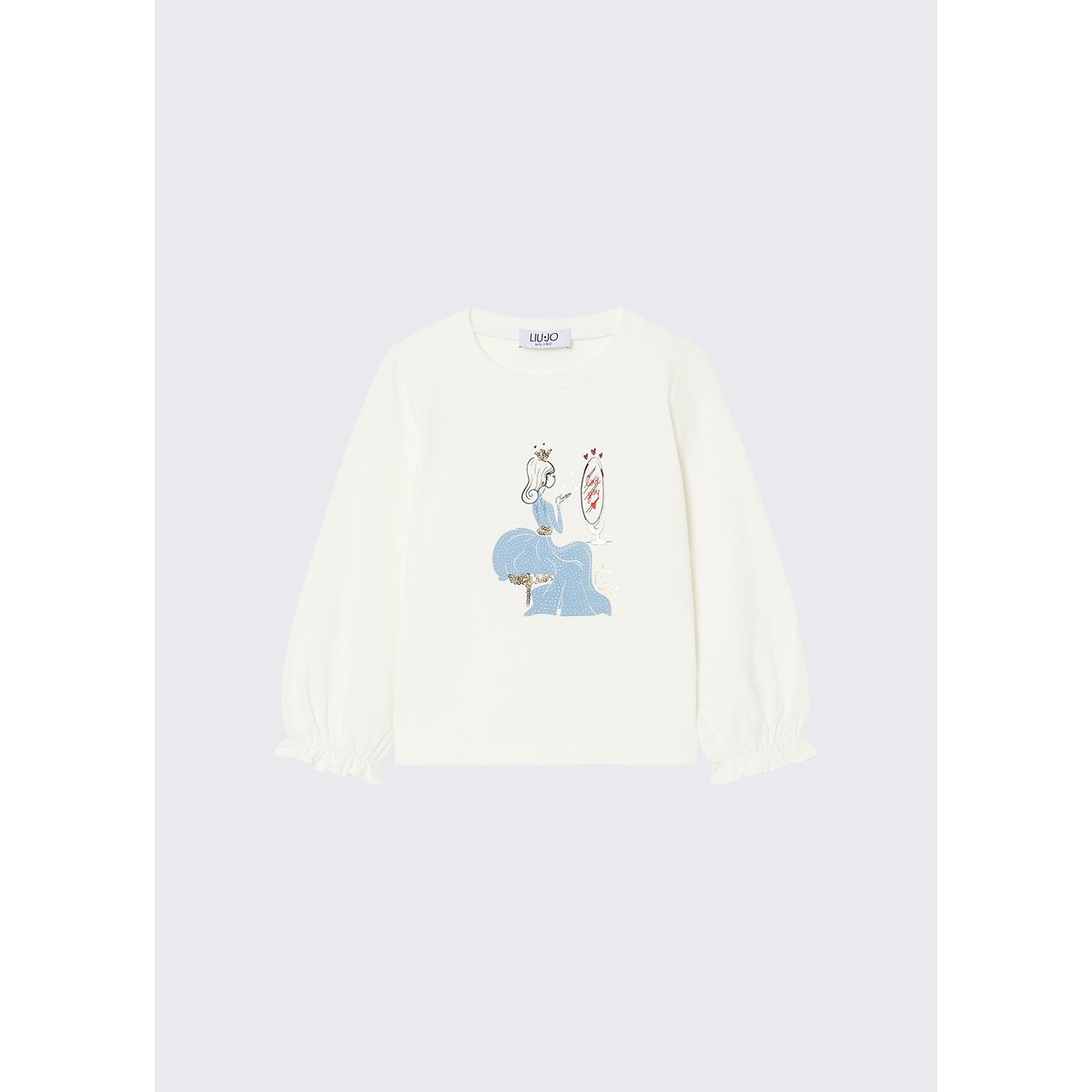T-shirt a manches longues avec imprimé princesse, LIU JO