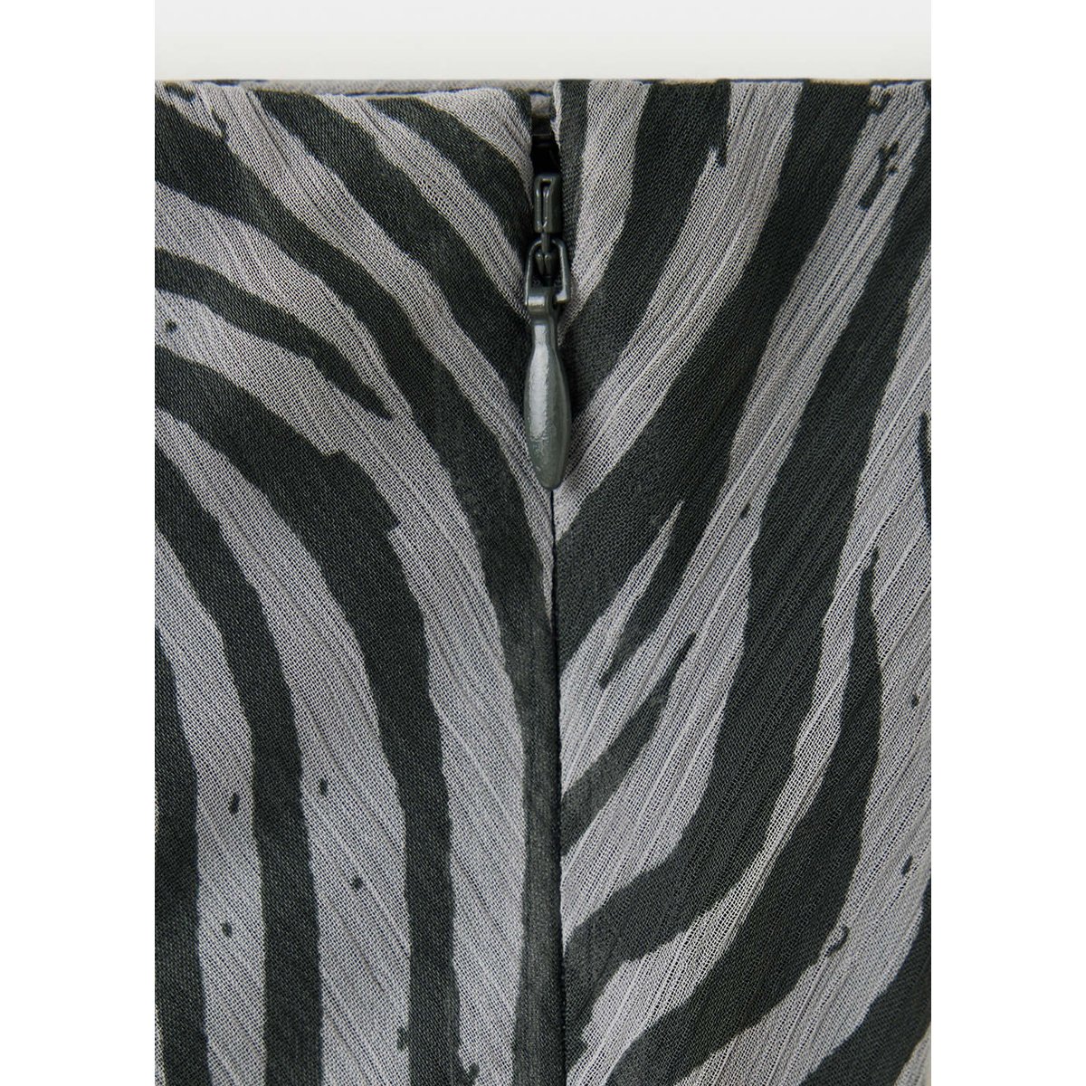 Jupe longue imprimée zèbre fendue marron, MANGO TEEN