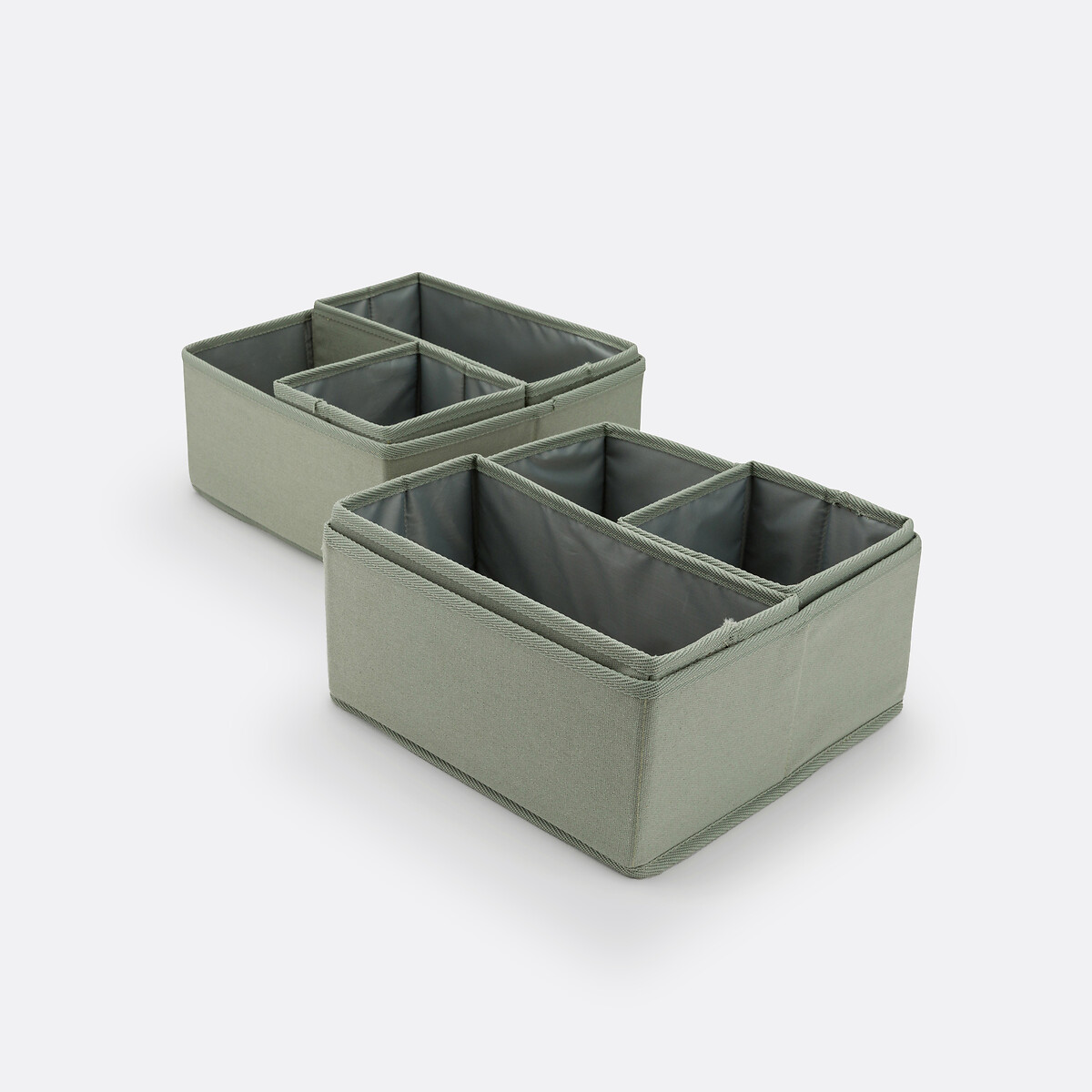 Set van 6 opbergdozen Odani grijsgroen, LA REDOUTE INTERIEURS
