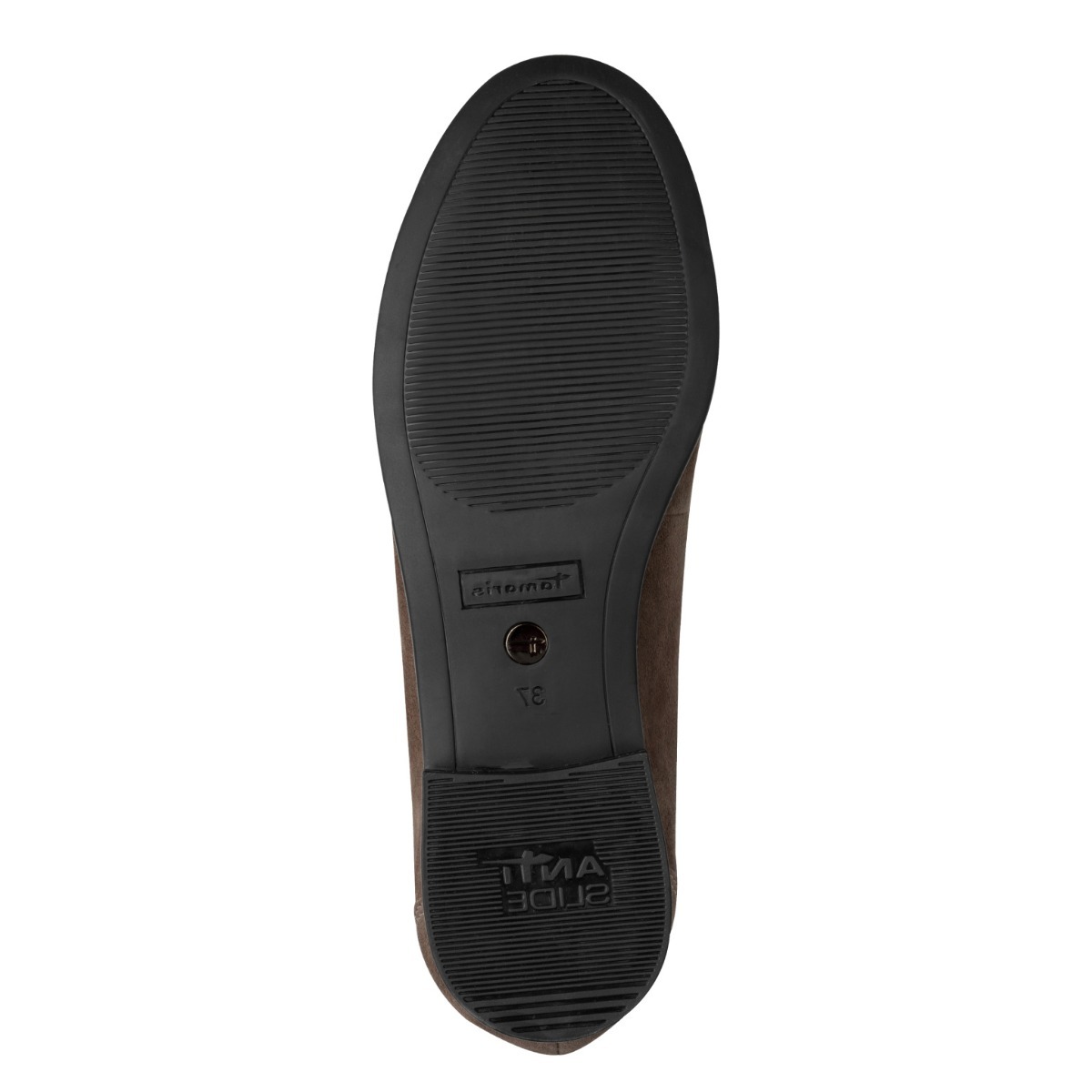 Slipper en cuir marron, TAMARIS