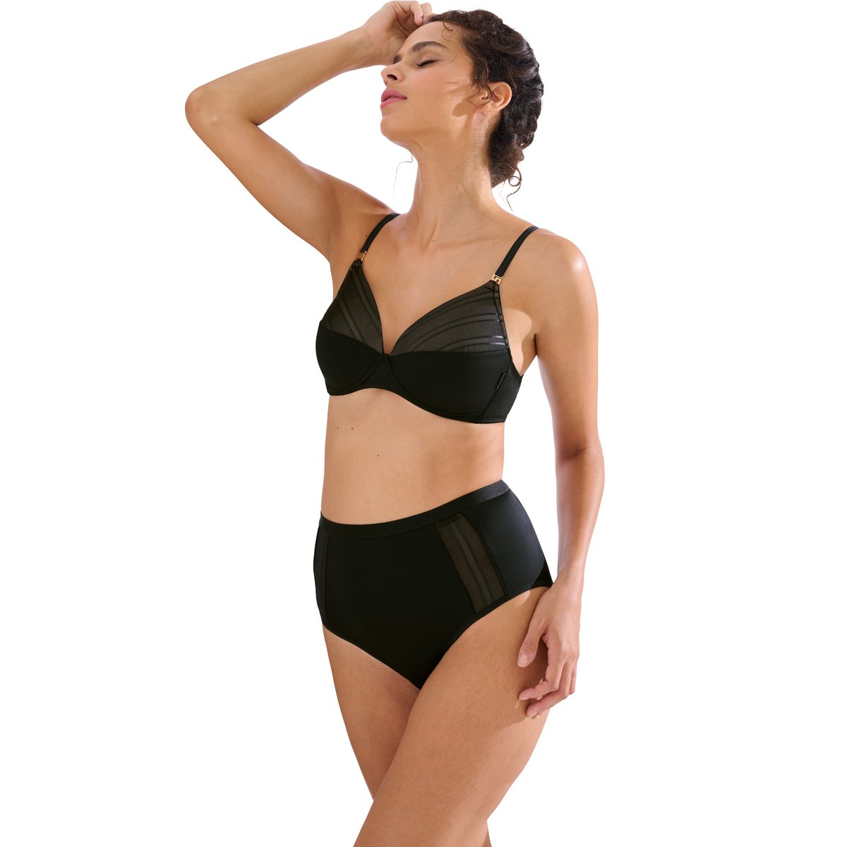 Culotte taille haute PRINCESS noir, LISCA