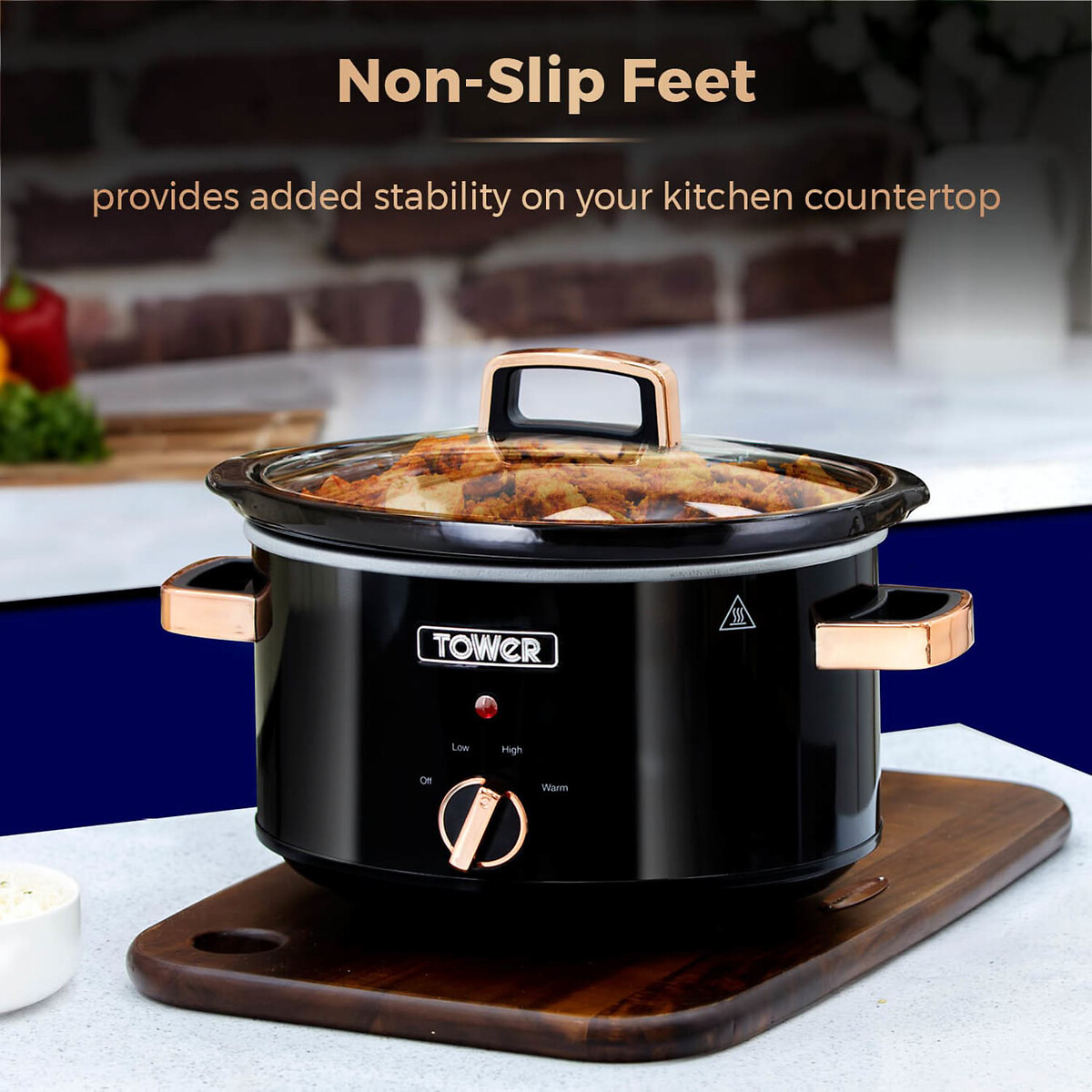 Infinity 3.5L Slow Cooker - T16018 black, TOWER