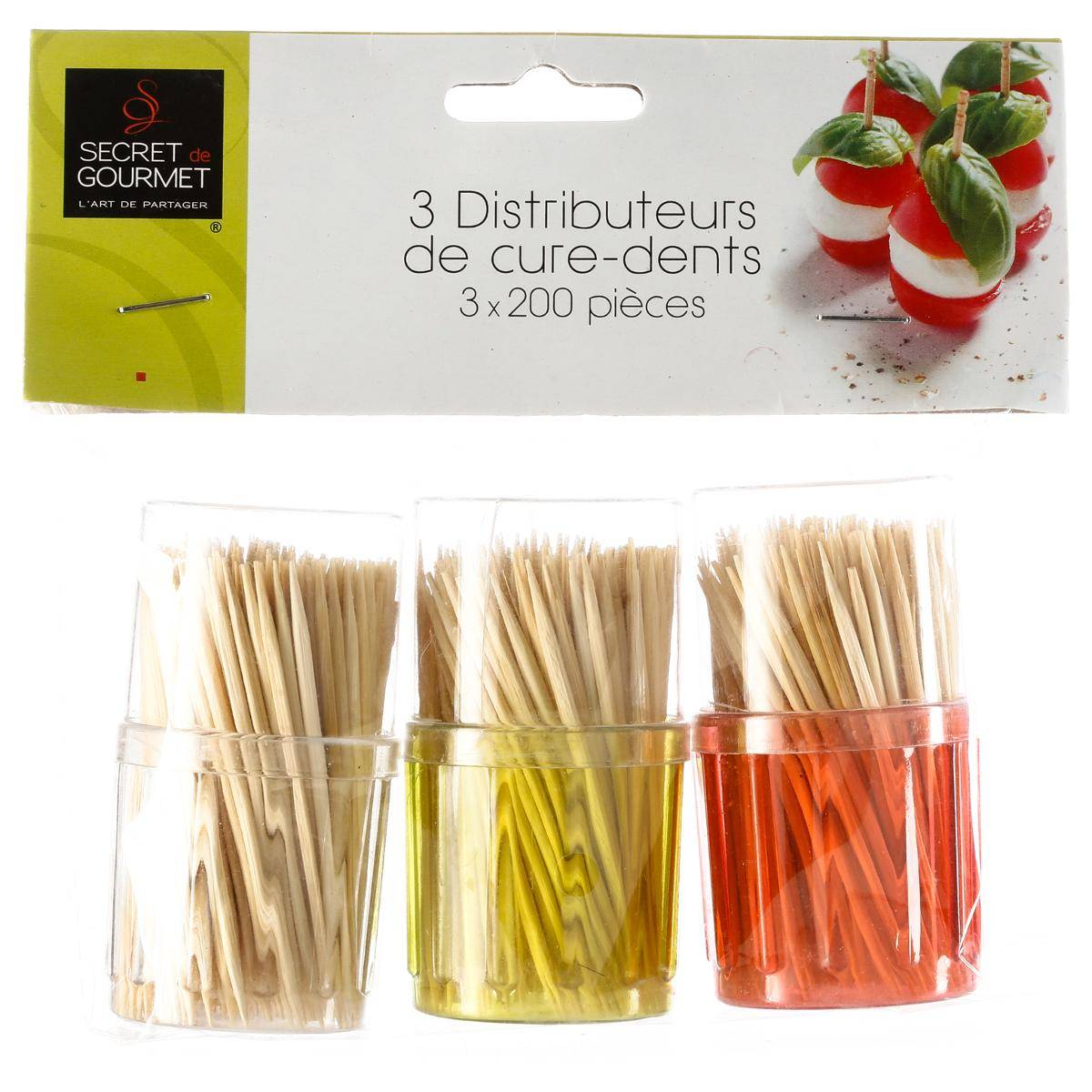 3 boîtes 200 cure dents multicolored, 5FIVE SIMPLY SMART