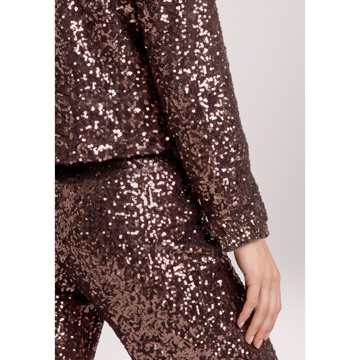 Blouson à paillettes noir/marron, BETTY & CO