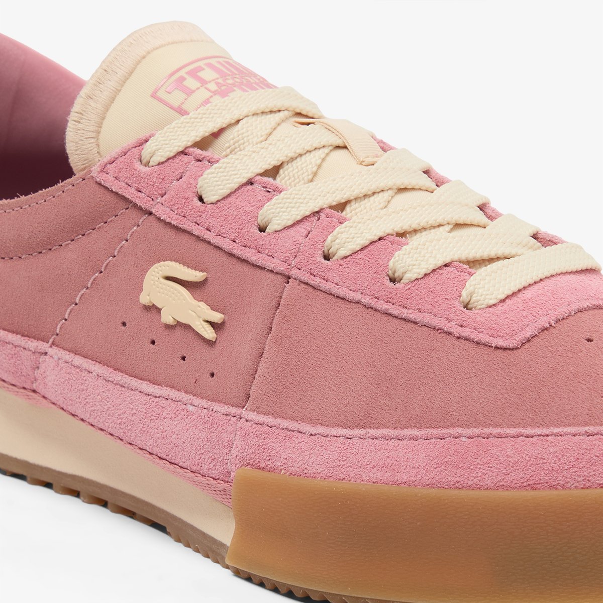 Sneakers Aura femme en suède rose-ajx, LACOSTE