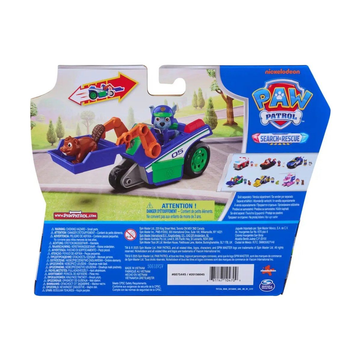 La Pat Patrouille Rescue Recycle Véhicule de Sauvetage multicolore, SPIN MASTER