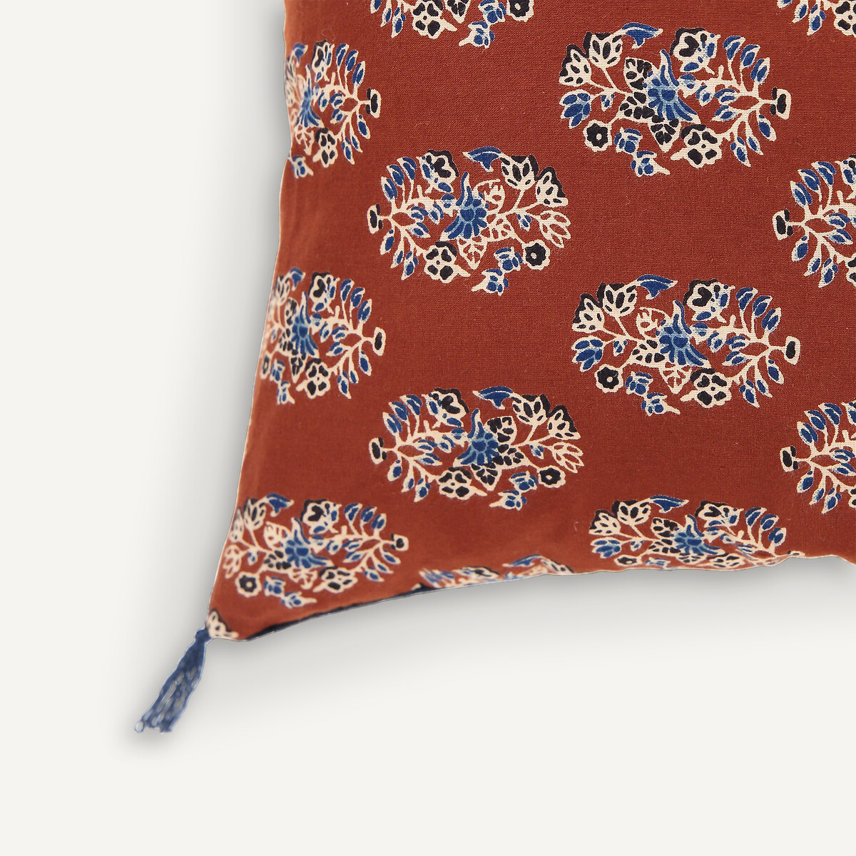 Federa per cuscino in velluto Lasya terracotta / blu, AM.PM