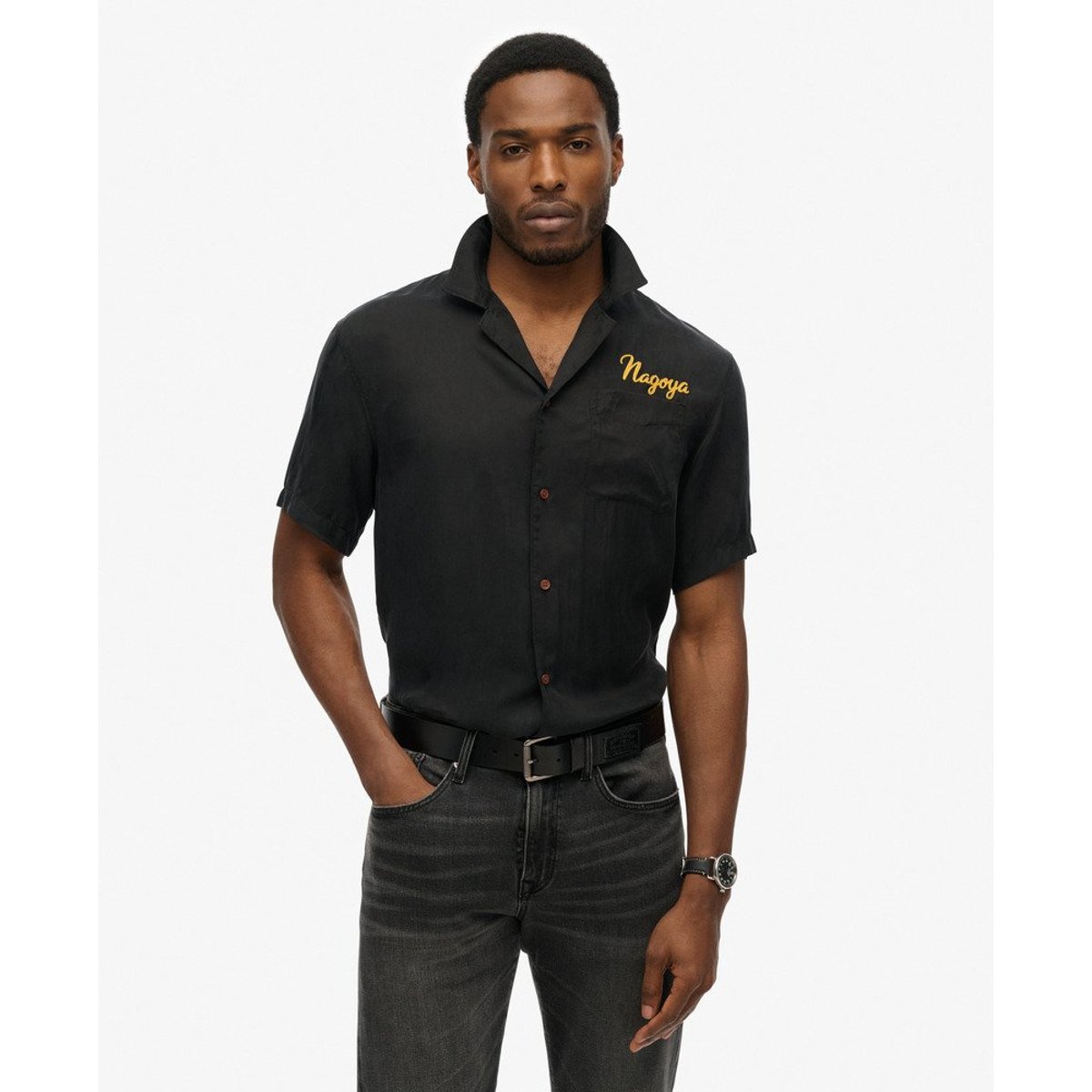 Chemise Merchant Suika météorite noir, SUPERDRY