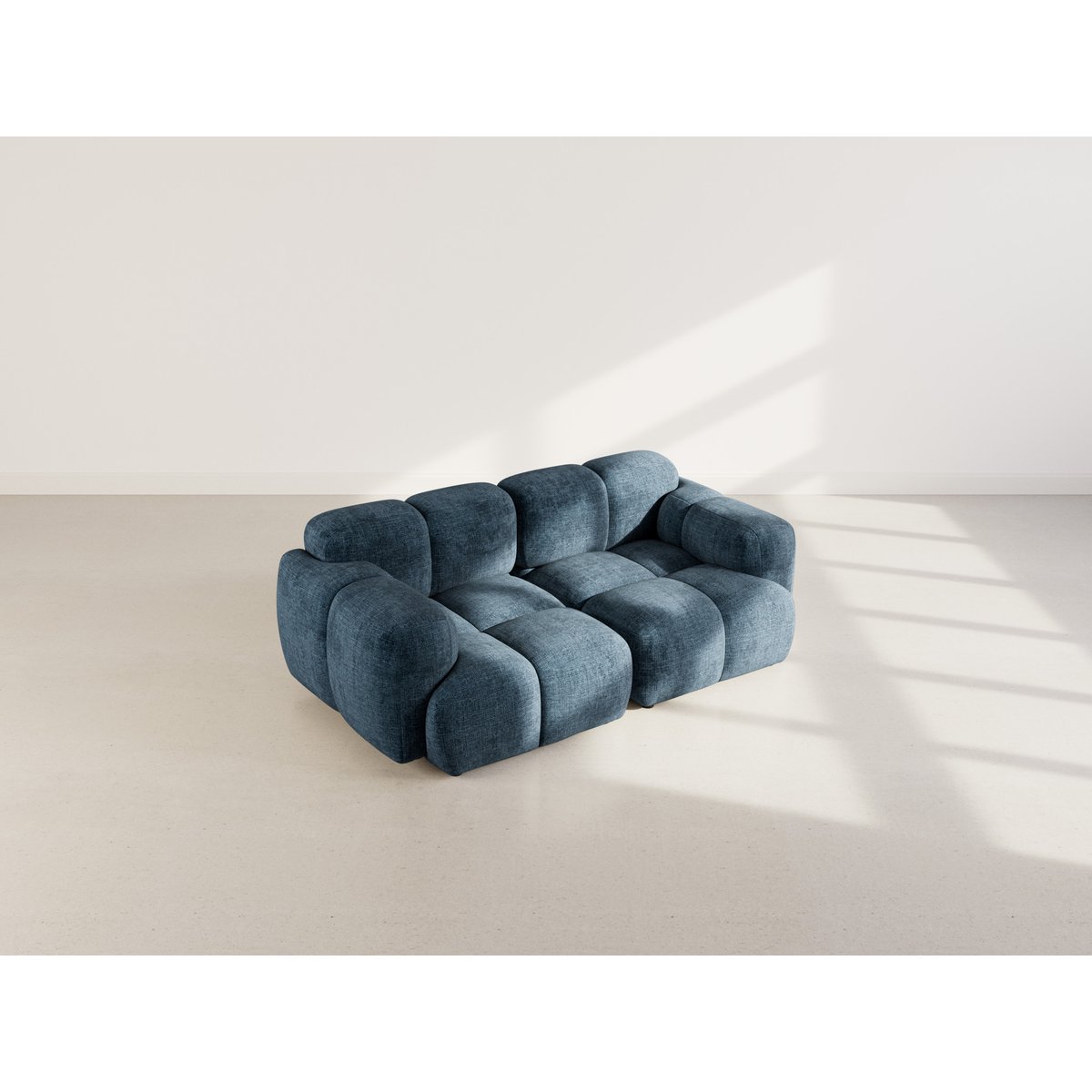 Canapé Modulable 2 places - GRACE bleu, BEST MOBILIER