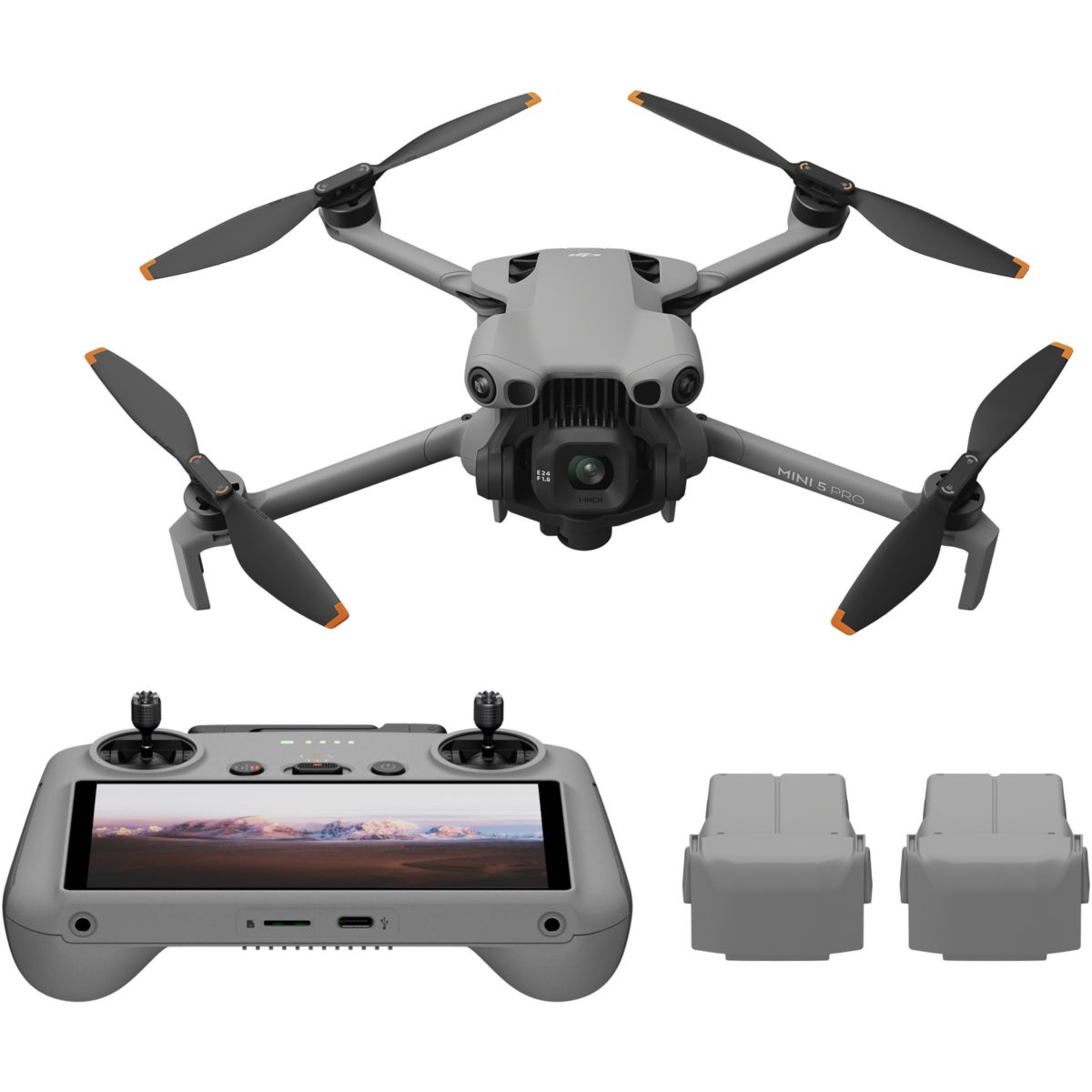 Drone Mini 5 Pro Fly More Combo RC2 gris, DJI