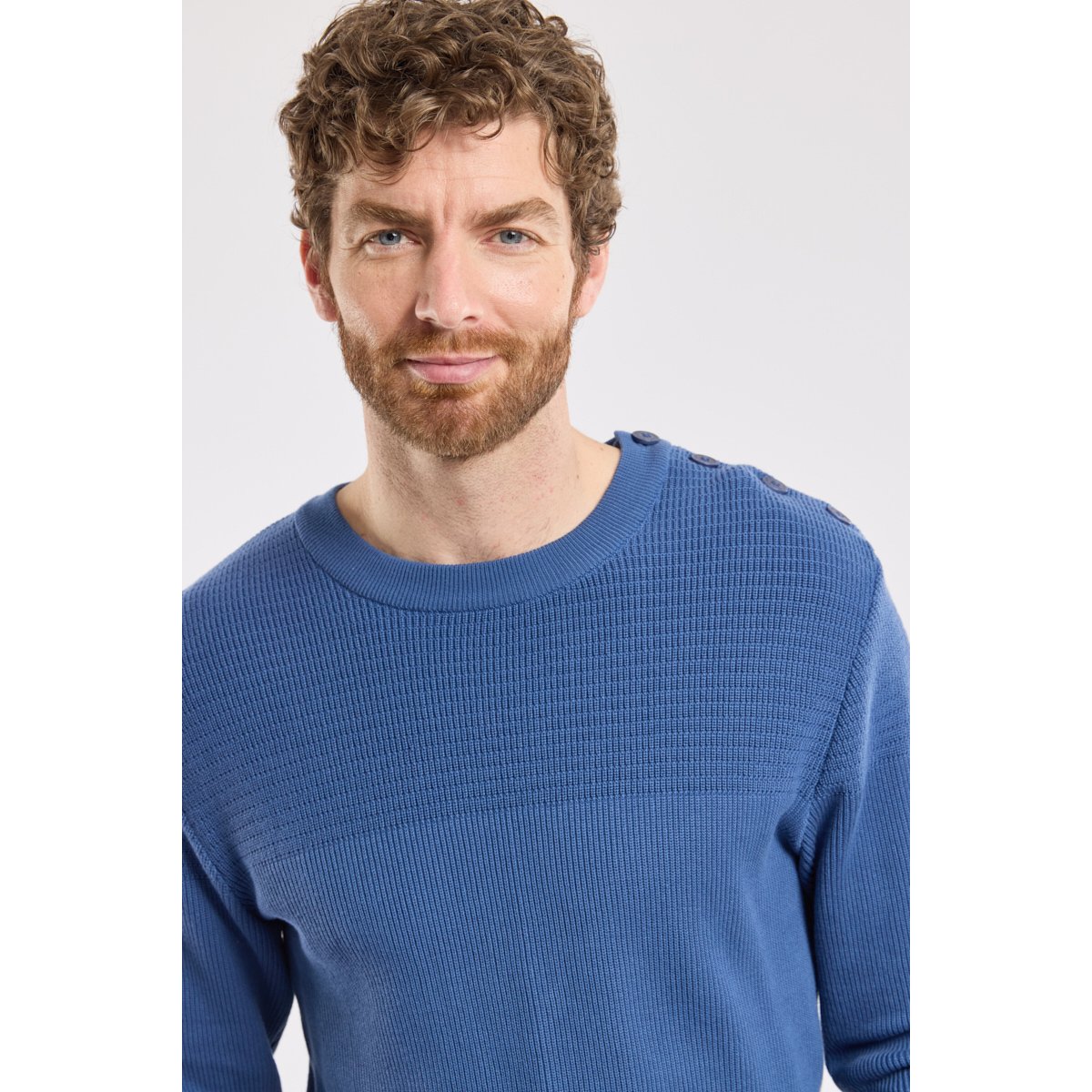 Pull marin maille fantaisie en coton obscur, ARMOR-LUX
