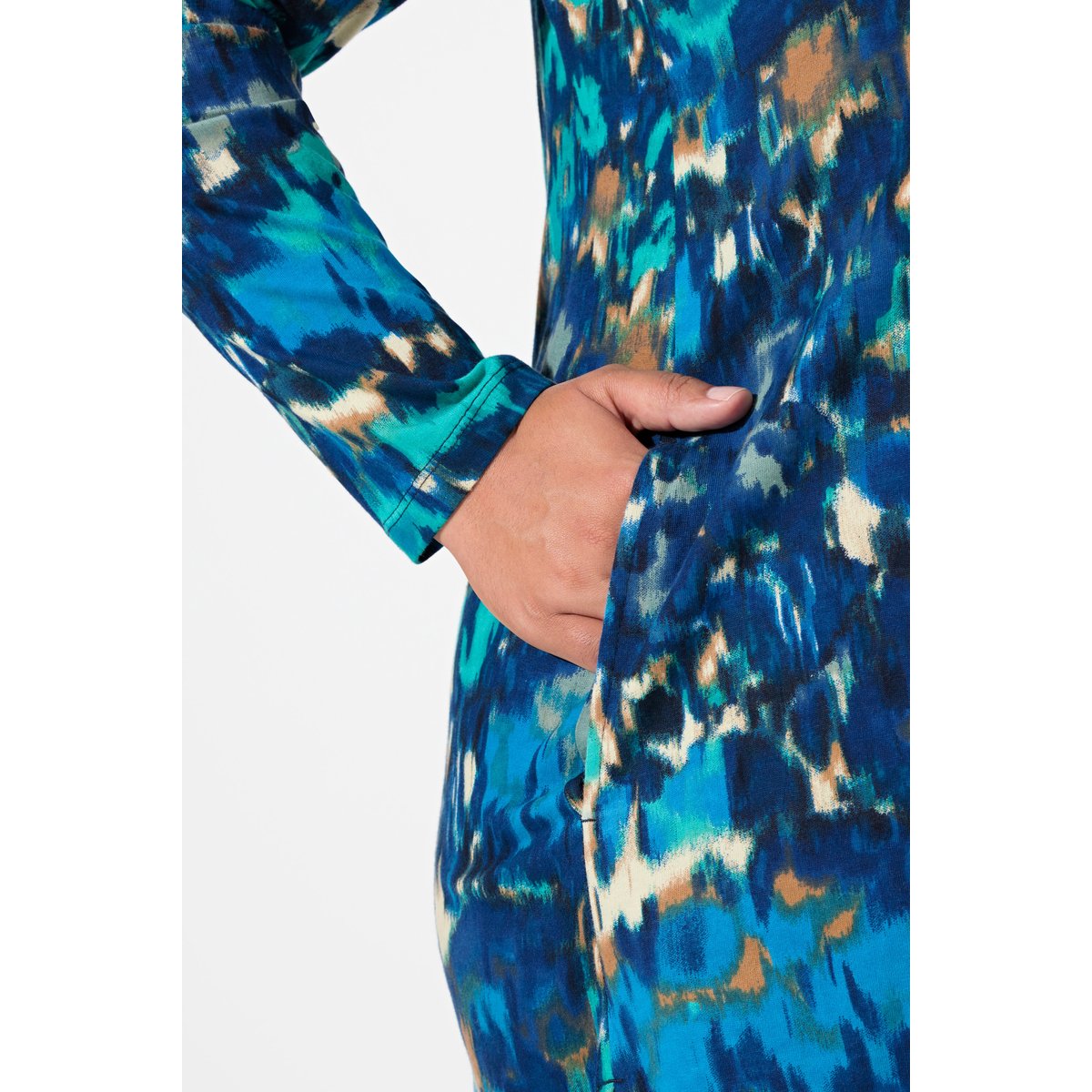 T-shirt long marine, ULLA POPKEN