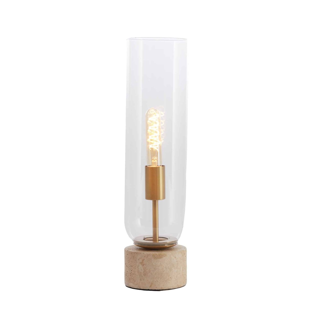 Lampe À Poser Pierre en ciment (artificielle) RYLANO lumineux, LIGHT & LIVING
