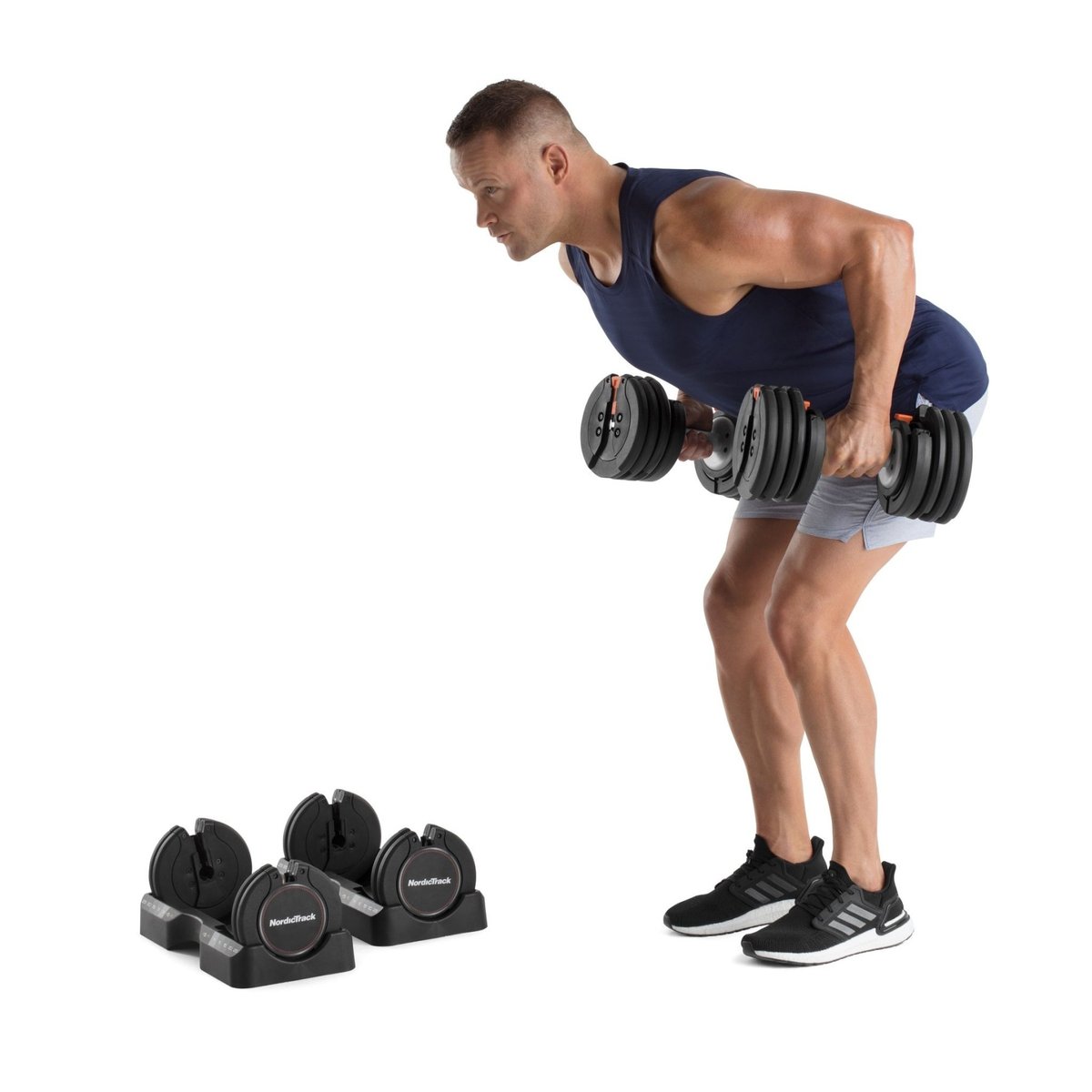 Kit d'haltères réglable de 5 à 25kg (Paire) - NordicTrack noir, NORDICTRACK