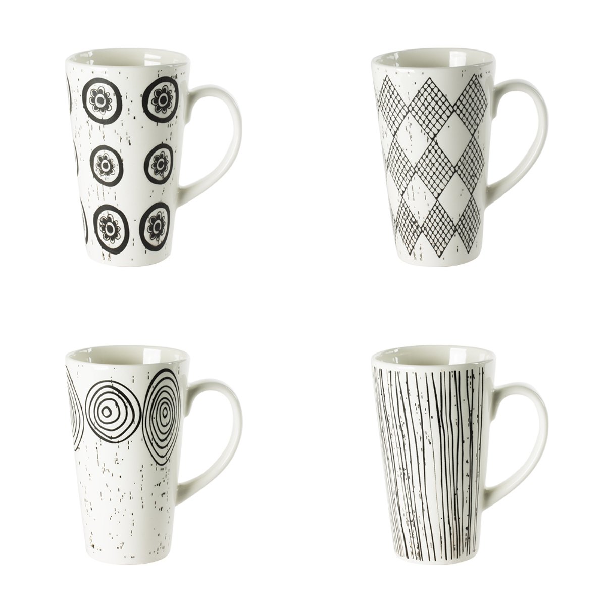 Coffret de 4 mugs Palawan 29 cl - PALAWAN blanc, TABLE PASSION