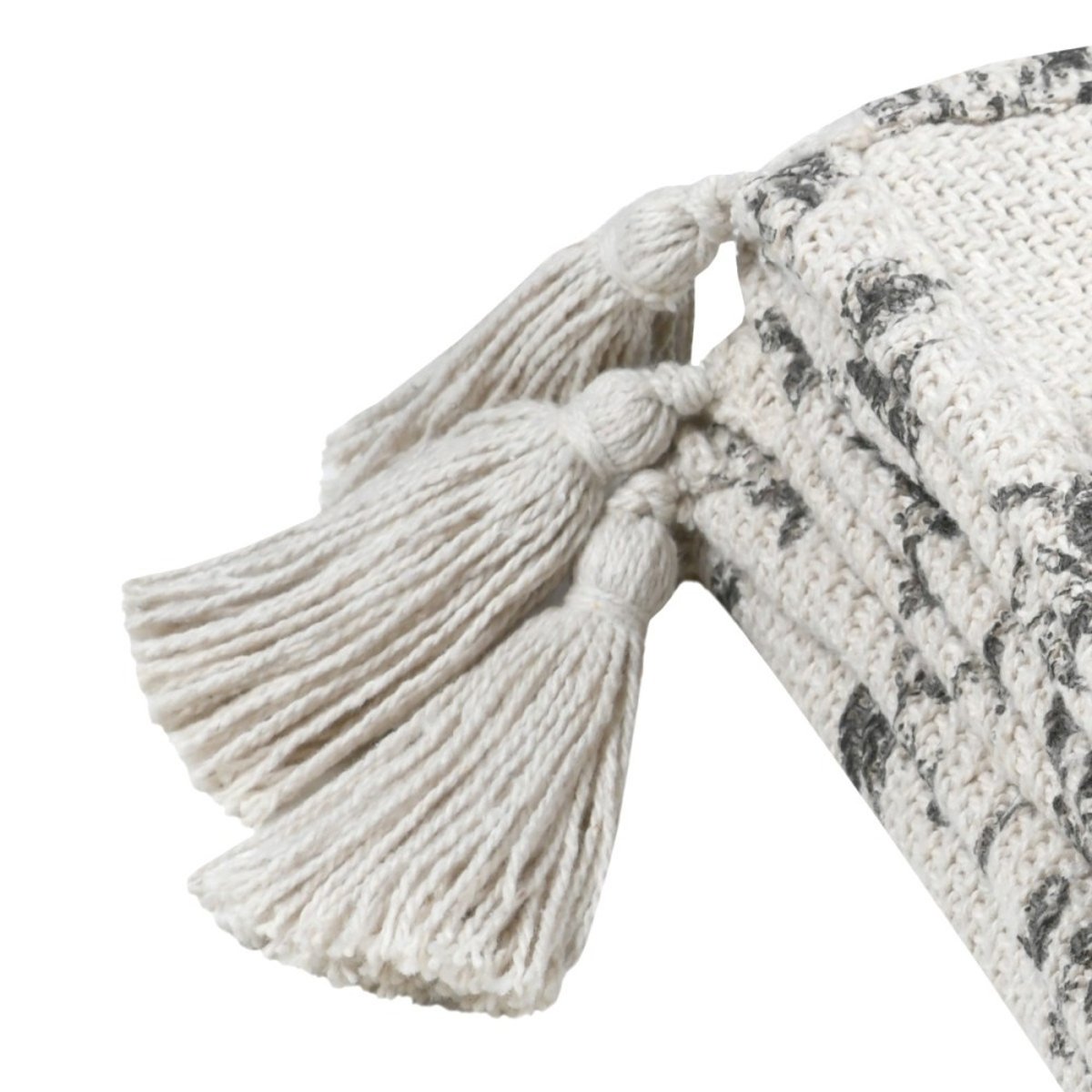 Plaid 125x150 CLARINE à pompons beige, DECORATIE