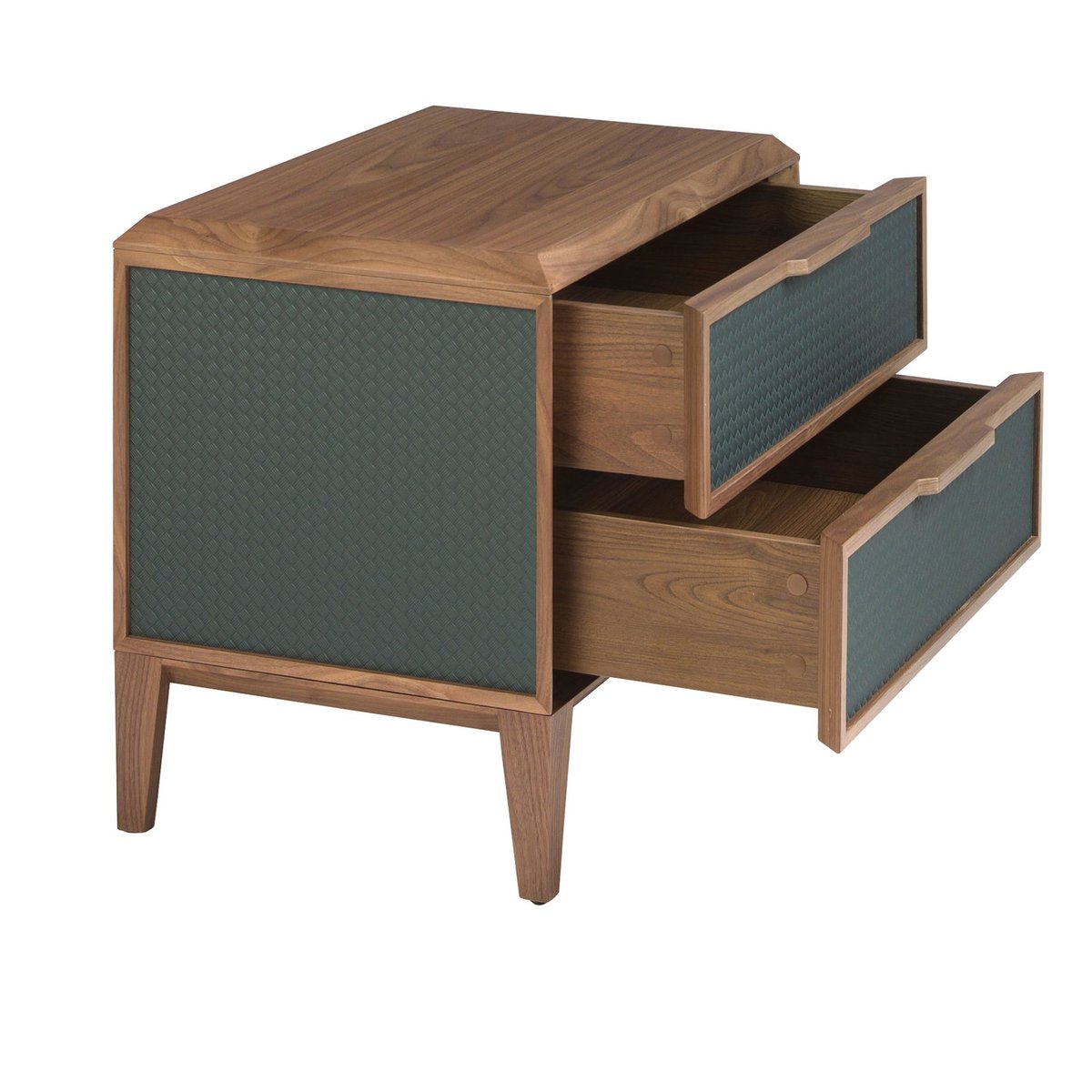 Table de chevet en pvc vert foncé et noyer vert foncé | noyer, ANGEL CERDA